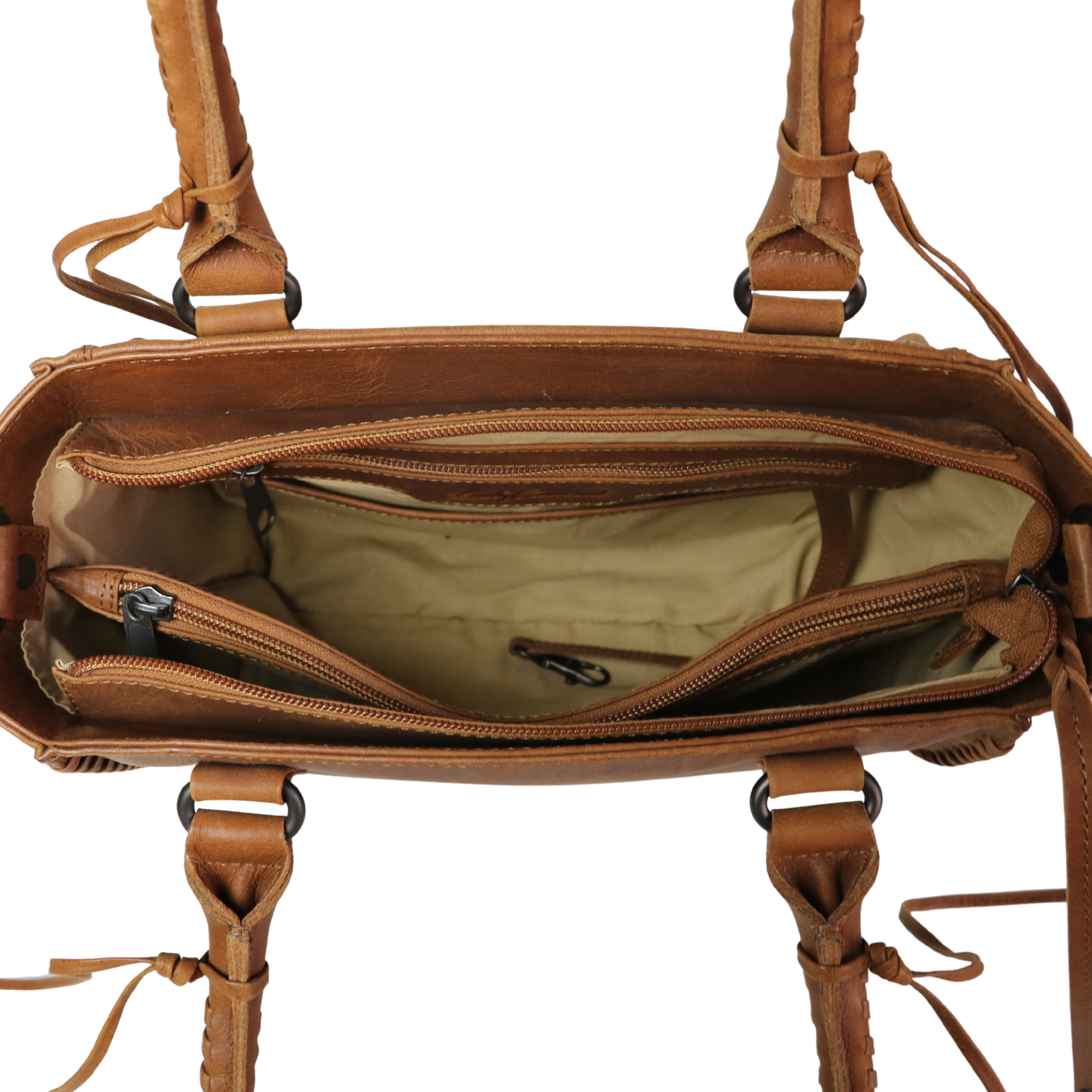 #231 Cognac Western Leather Concealed Carry Satchel