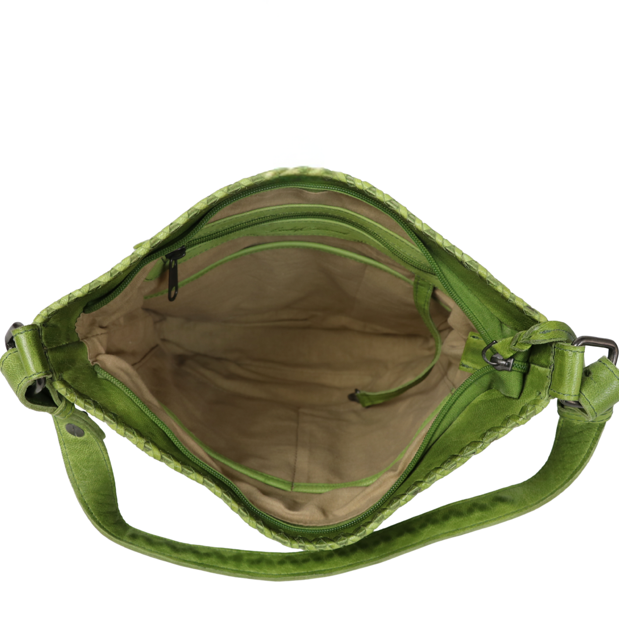#234 Green Leather Concealed Carry Hobo