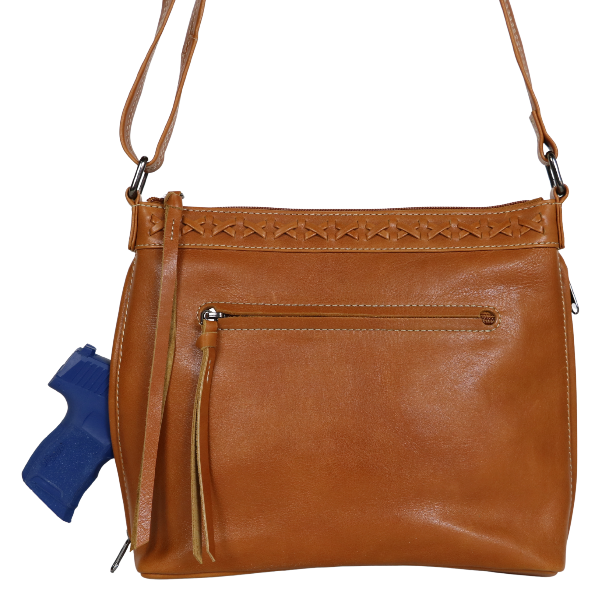 #235 Brown Leather Concealed Carry Crossbody