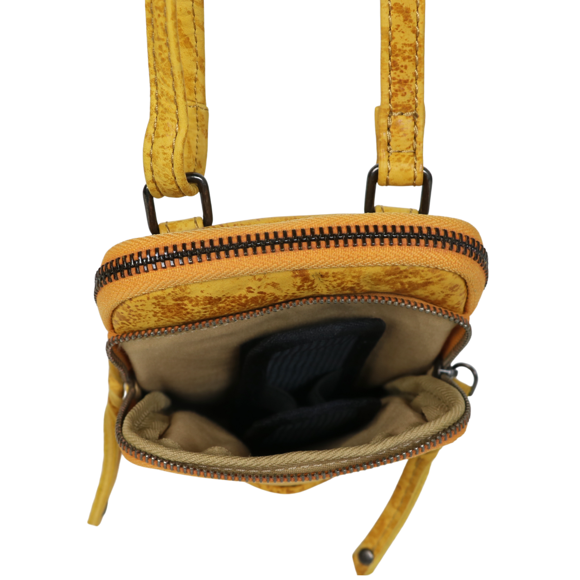 #240 Yellow RFID-Protected Crossbody Organizer
