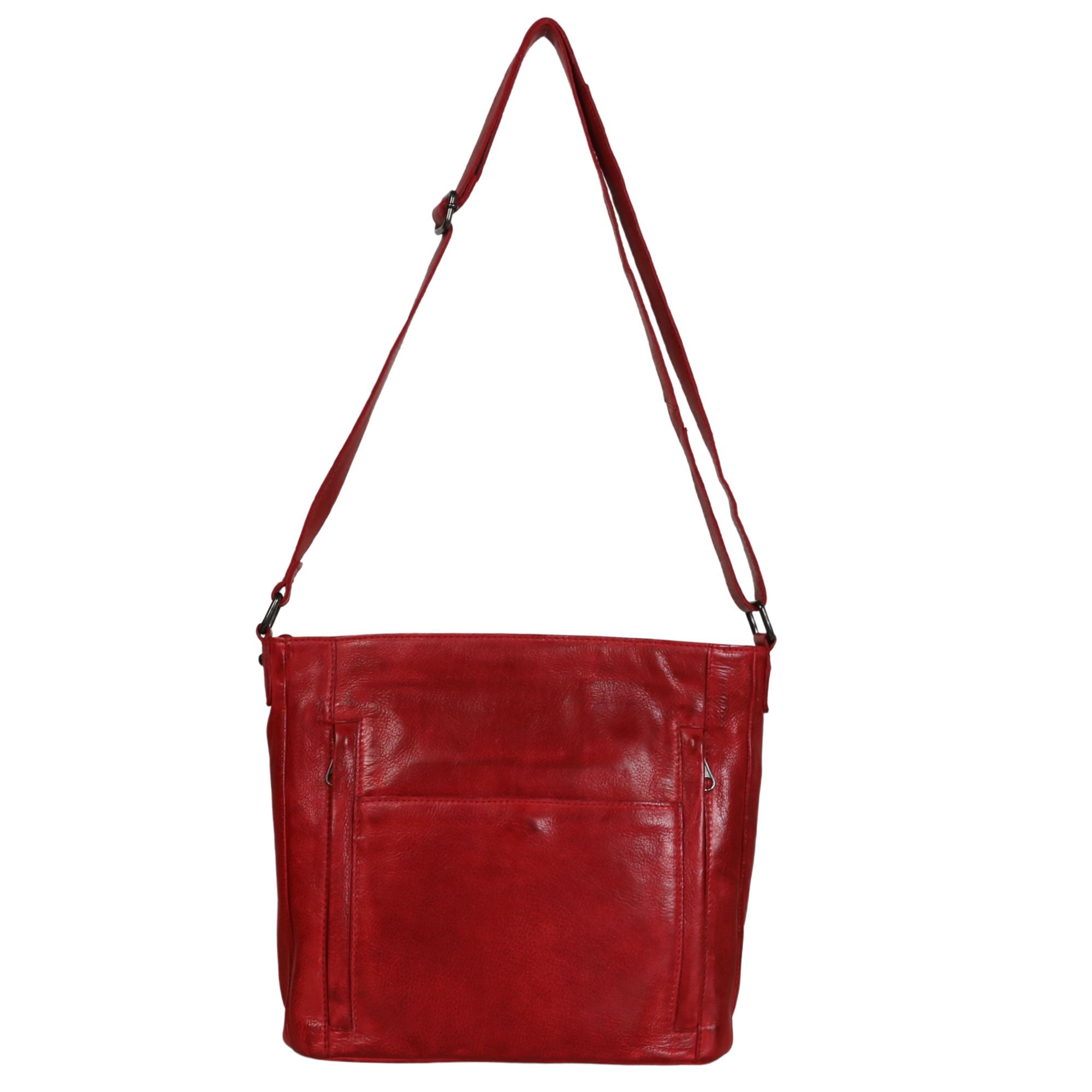 #259 Red Concealed Carry Leather Crossbody