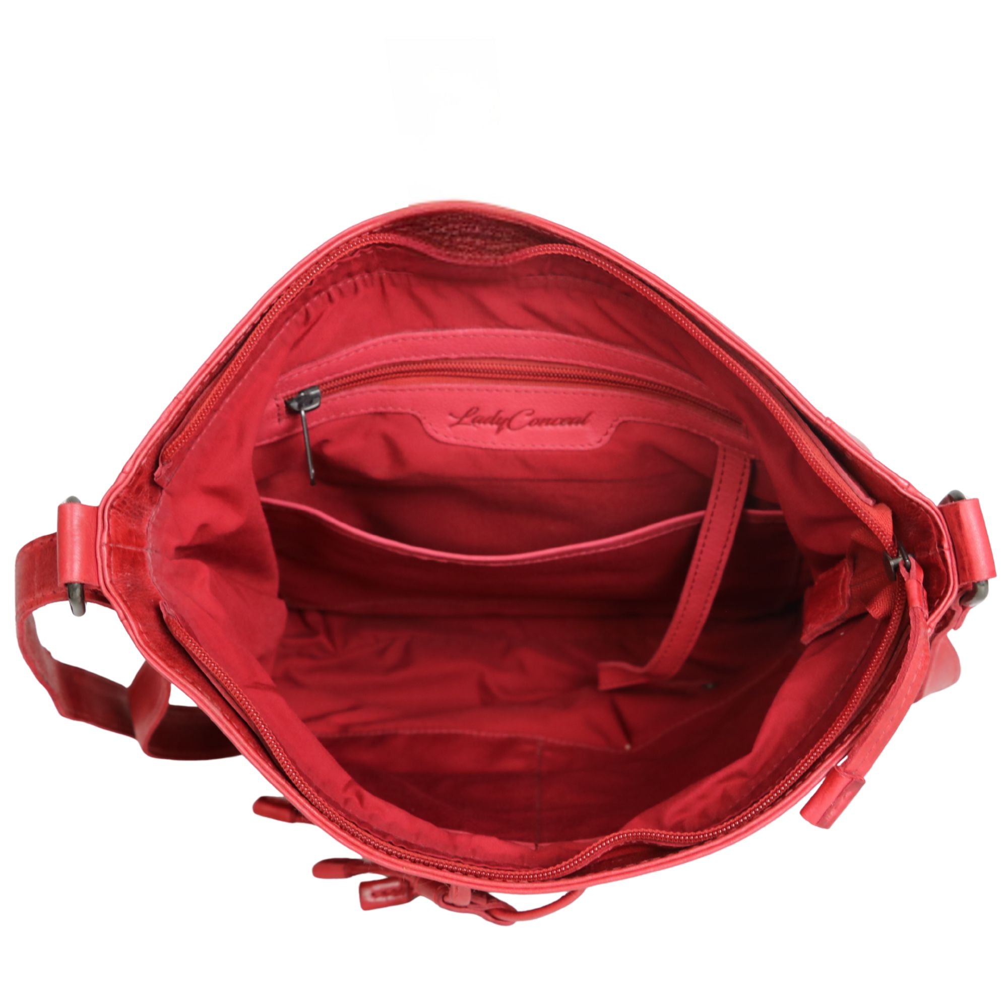 #259 Red Concealed Carry Leather Crossbody