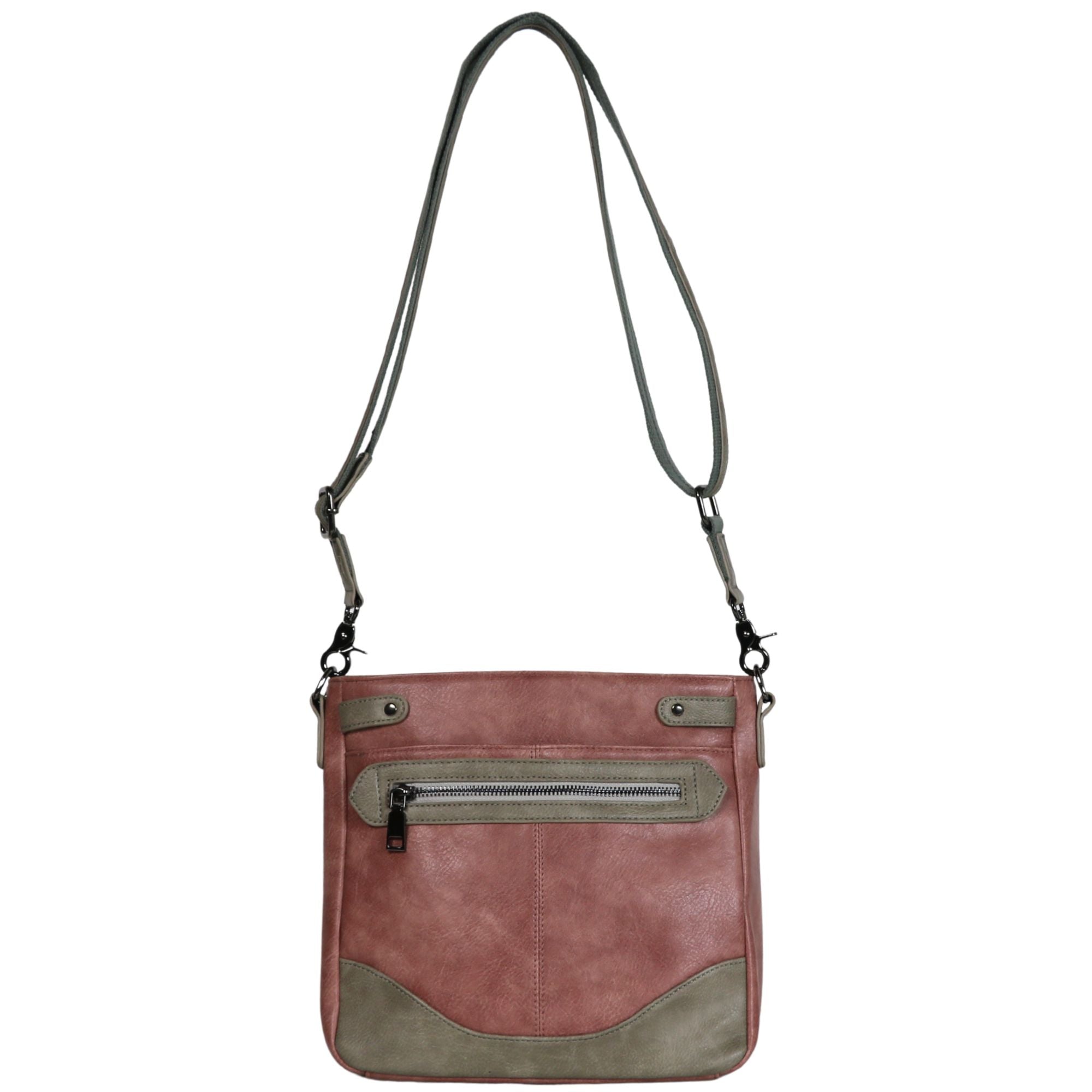 #262 Blush Pink and Gray Conceal Carry Purse