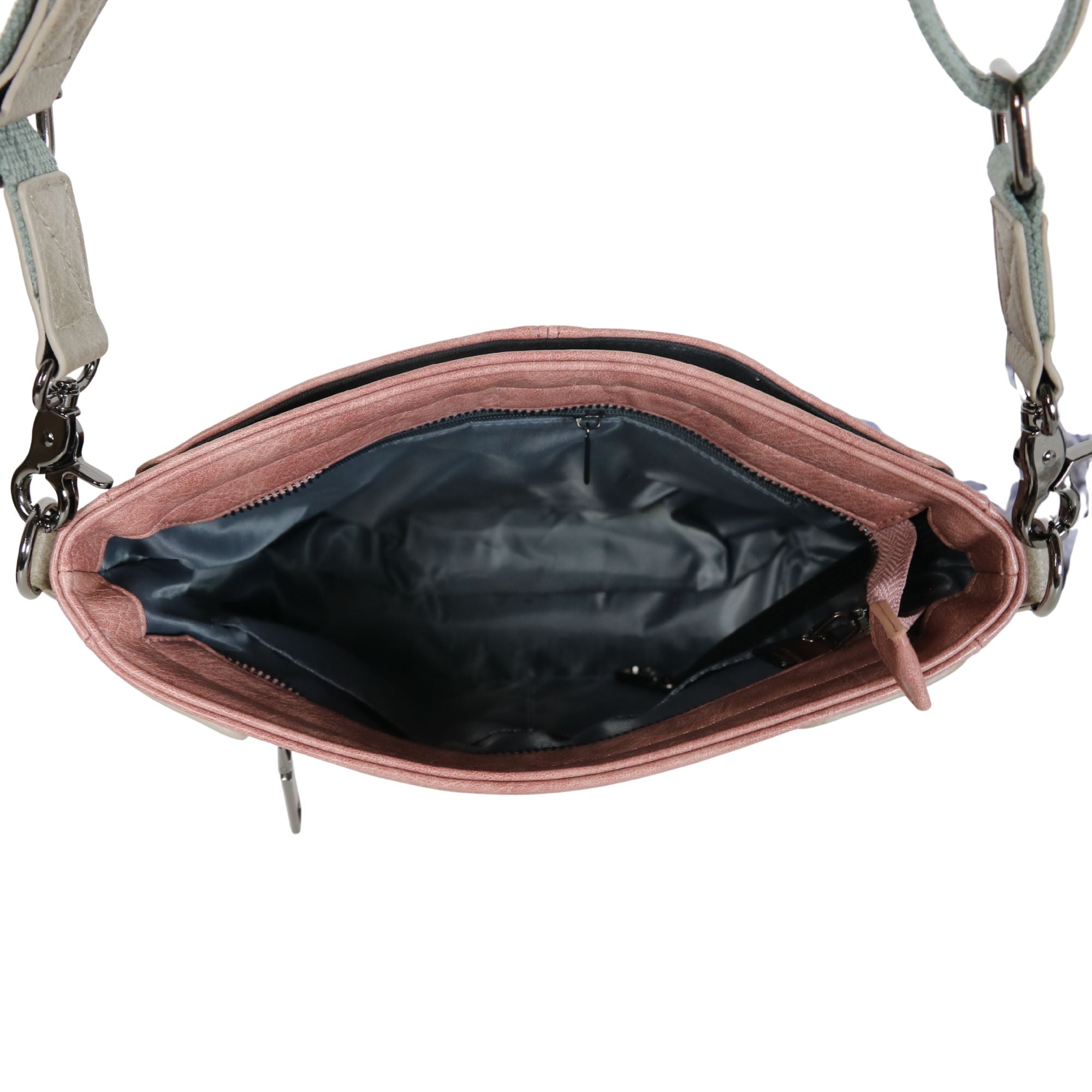 #262 Blush Pink and Gray Conceal Carry Purse