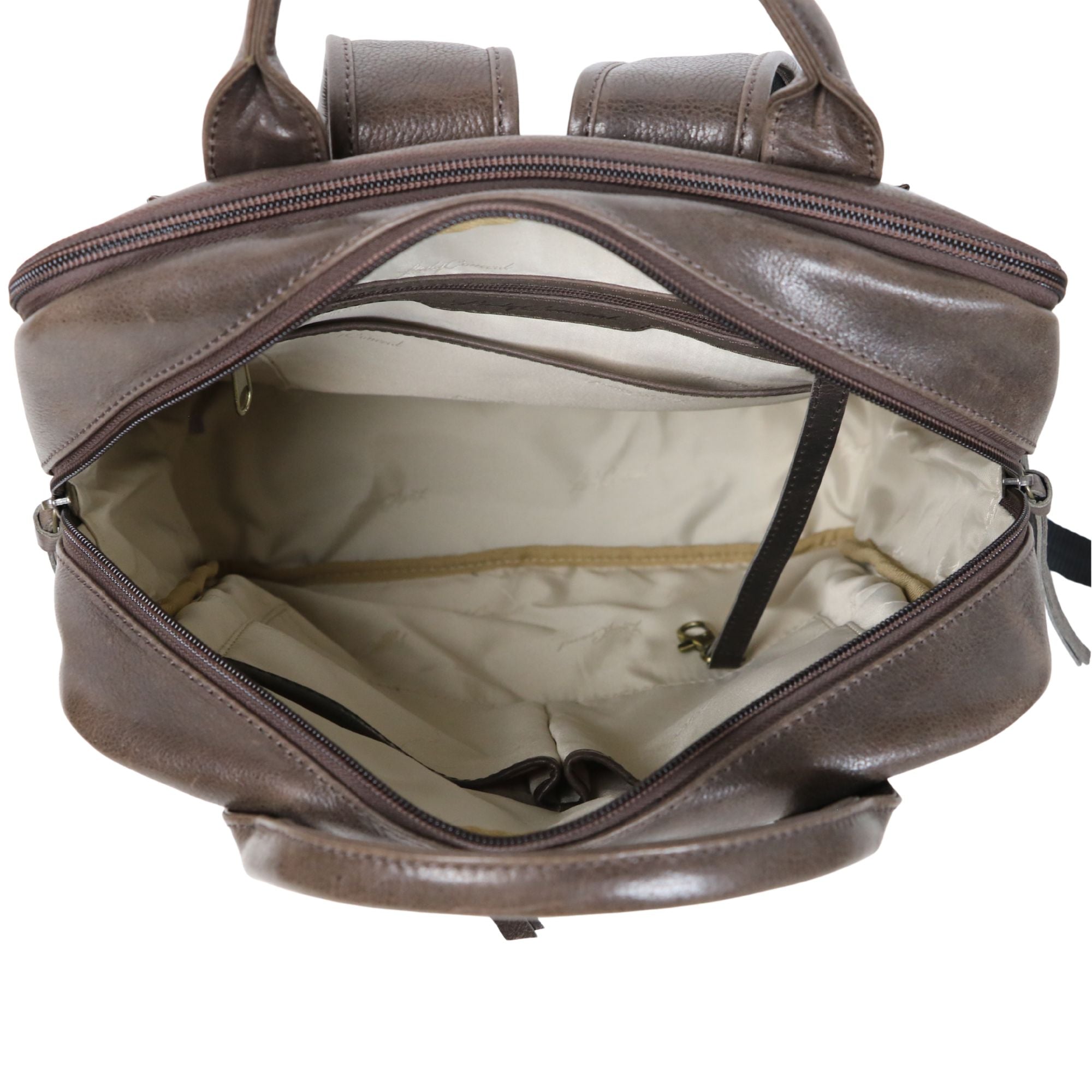 #278 Brown Concealed Carry Leather Backpack