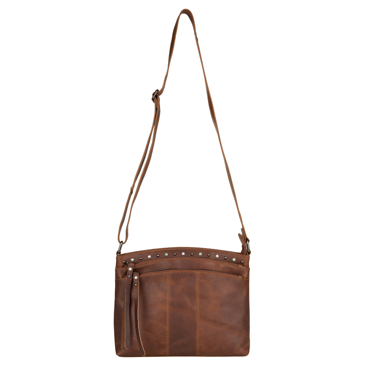 Concealed Carry Brynn Arched Leather Crossbody - Lady Conceal - Concealed Carry Purse - conceal and carry purse for women - tactical pistol bag - Locking Conceal and Carry Purse with Universal Holster for Handguns - Unique Hide Crossbody Gun and Pistol Bag