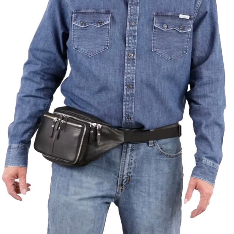 Unisex fanny pack Gun Leather Bag, Gun belt bag for men and women, Universal Holster Gun Bag, Concealed Carry Jessie Unisex Lambskin Belt Bag, DS Conceal, Outdoor Conceal Carry, best gun carrying sling, best gun carrying fanny pack