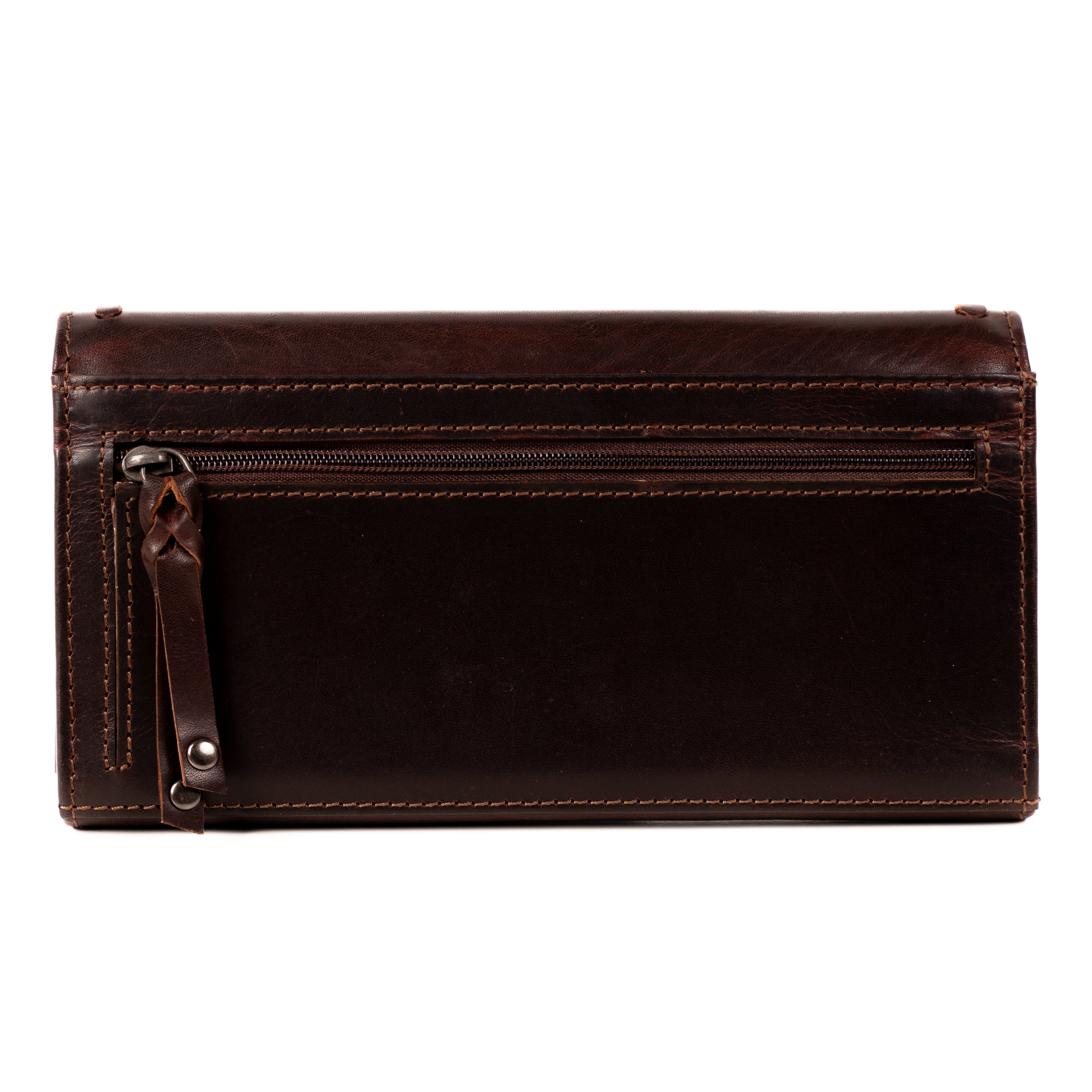 Hope RFID Leather Laced Wallet - Matching Wallet for Conceal Carry Purse - brown leather clutch wallet - leather clutch wallet purse bag - classic leather clutch wallet - gray leather clutch wallet small wallets for women - mini wallet - ladies wallet purse - women wallet sale - best small wallets for women