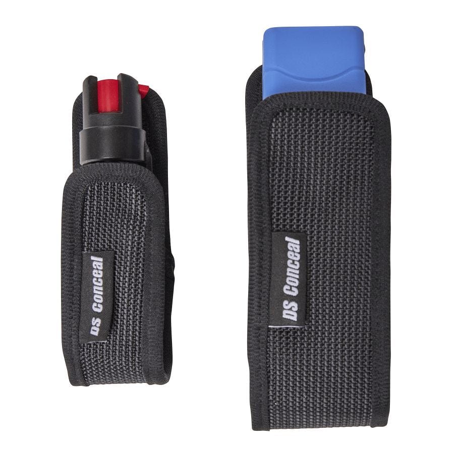 Pepper Spray Taser Pouch Kit by DS Conceal - Pepper Spray and Taser Velcro Holster - Concealed Carry Holster for Self Defense