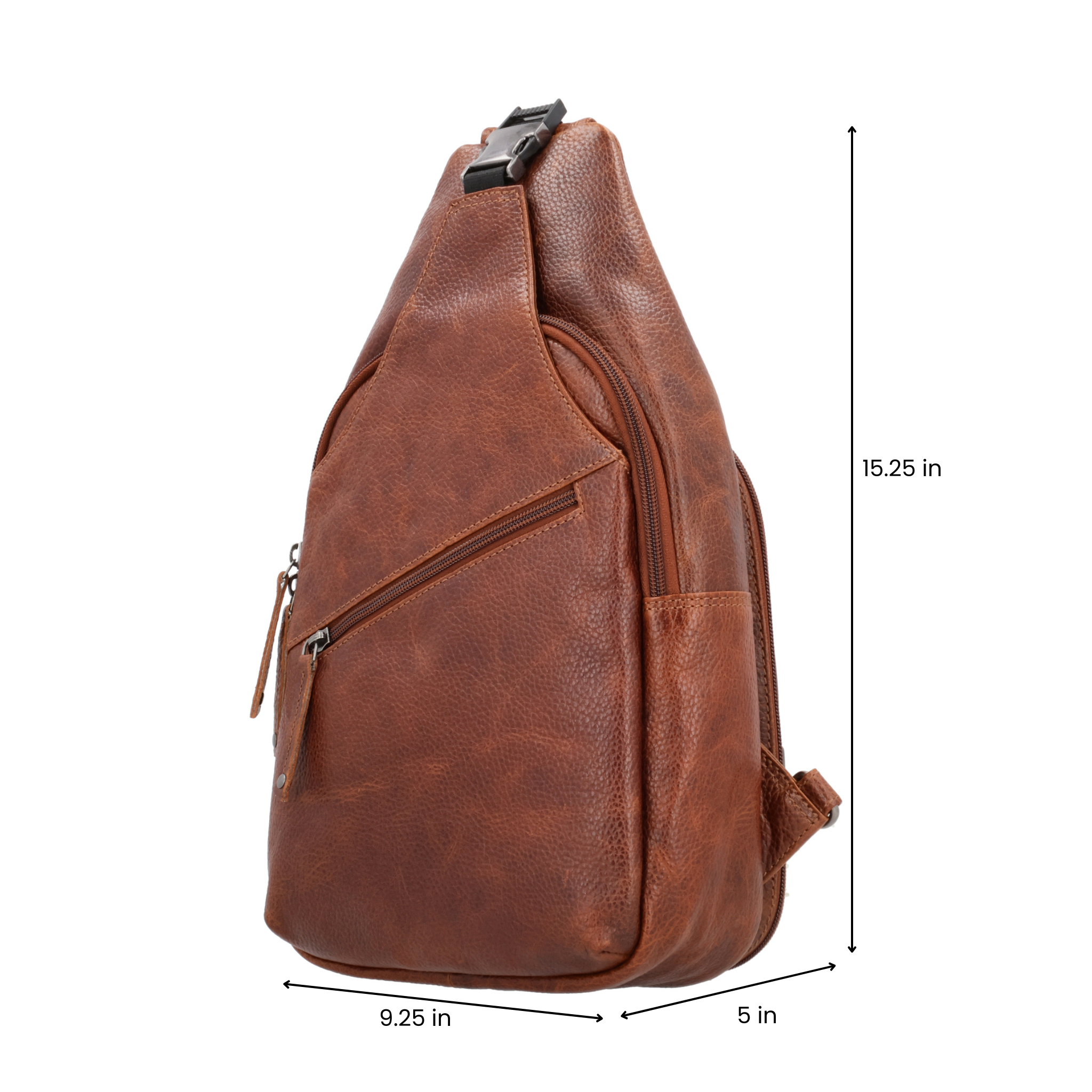 Concealed Carry Unisex Grayson Buffalo Leather Sling by Lady Conceal