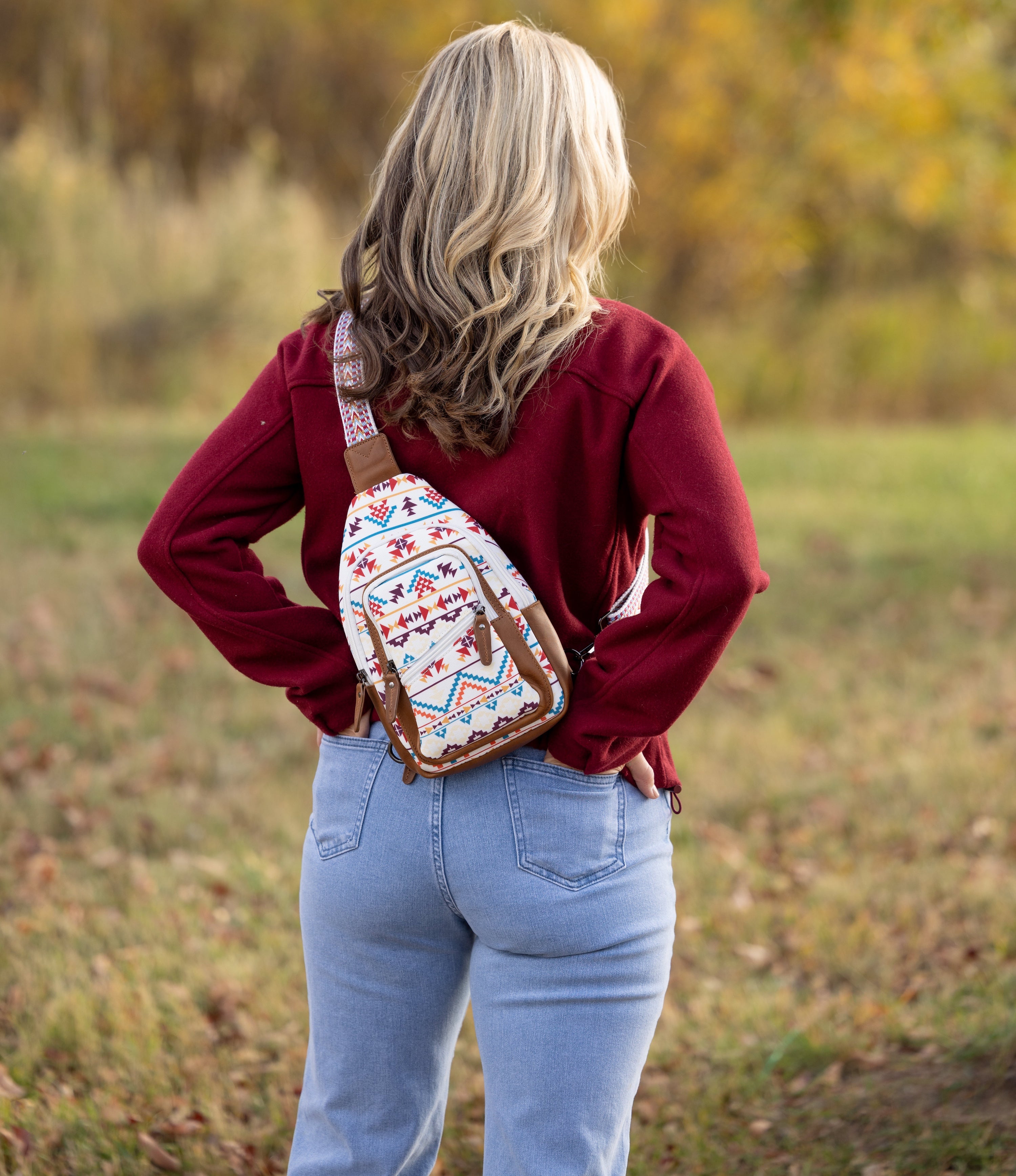 Urban concealed carry sling, Indie canvas crossbody with built-in key strap and space for EDC gear