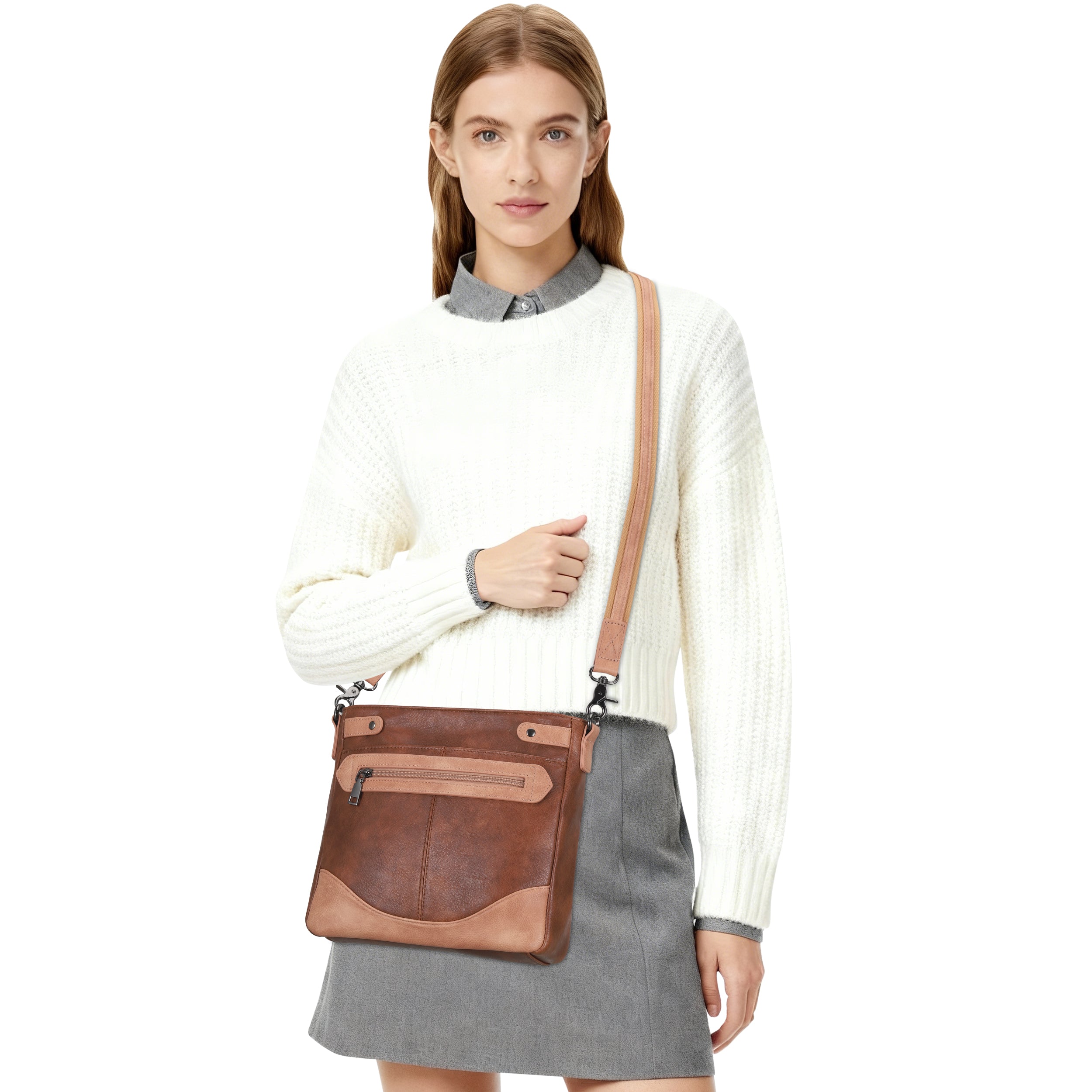 Lady Conceal Addison Crossbody gun protection bag with cut resistant strap