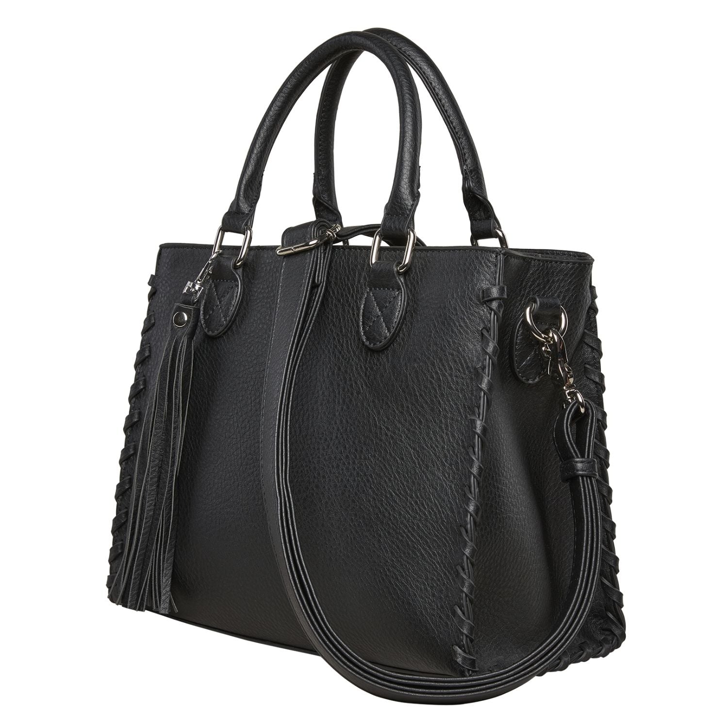 Concealed Carry Ann Satchel by Lady Conceal - Designer Luxury Conceal Carry Handbag - YKK Locking Zippers and Universal Handbag Gun and Pistol Bag - crossbody Handbag for concealed gun carry - concealed carry Handbag Ann Satchel gun Handbag - concealed carry gun Handbag