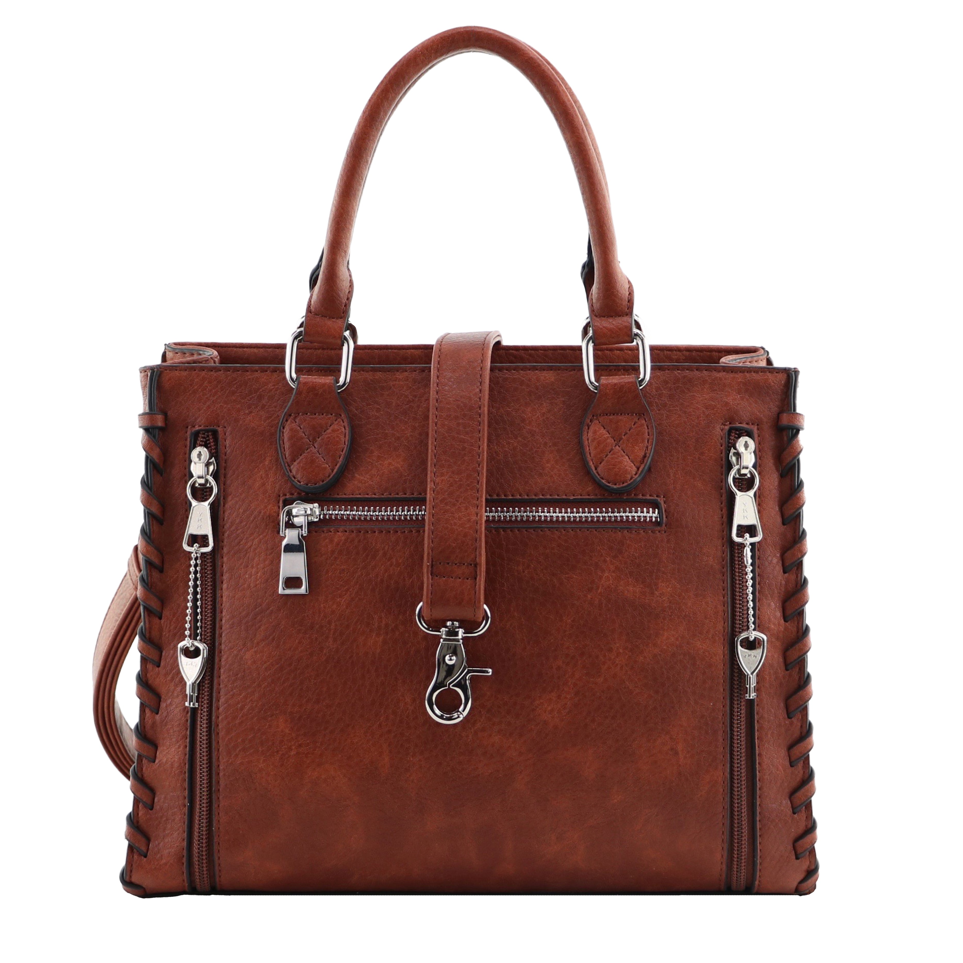 Concealed Carry Ann Satchel by Lady Conceal - Designer Luxury Conceal Carry Handbag - YKK Locking Zippers and Universal Handbag Gun and Pistol Bag - crossbody Handbag for concealed gun carry - concealed carry Handbag Ann Satchel gun Handbag - concealed carry gun Handbag