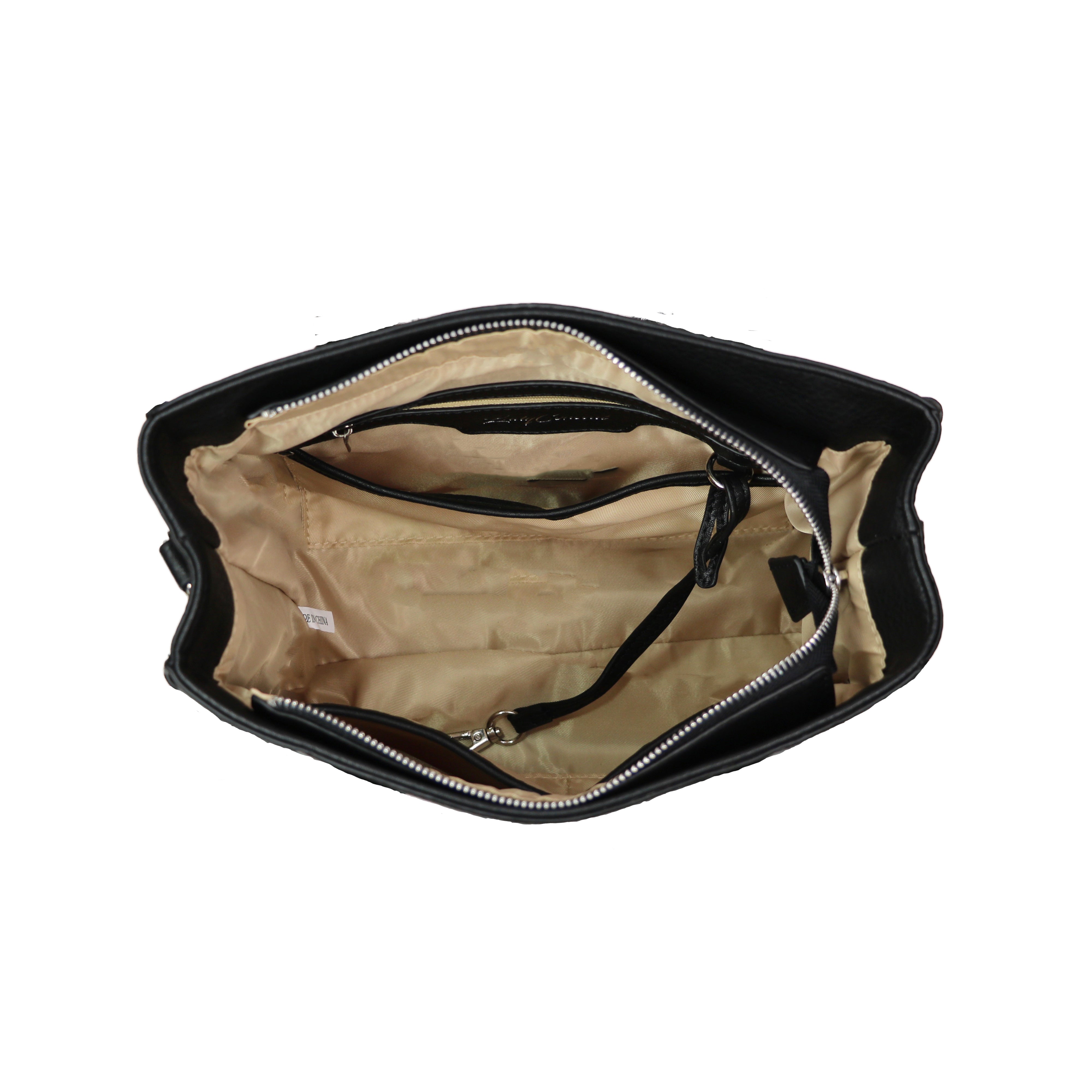 Concealed Carry Ann Satchel by Lady Conceal - Designer Luxury Conceal Carry Handbag - YKK Locking Zippers and Universal Handbag Gun and Pistol Bag - crossbody Handbag for concealed gun carry - concealed carry Handbag Ann Satchel gun Handbag - concealed carry gun Handbag