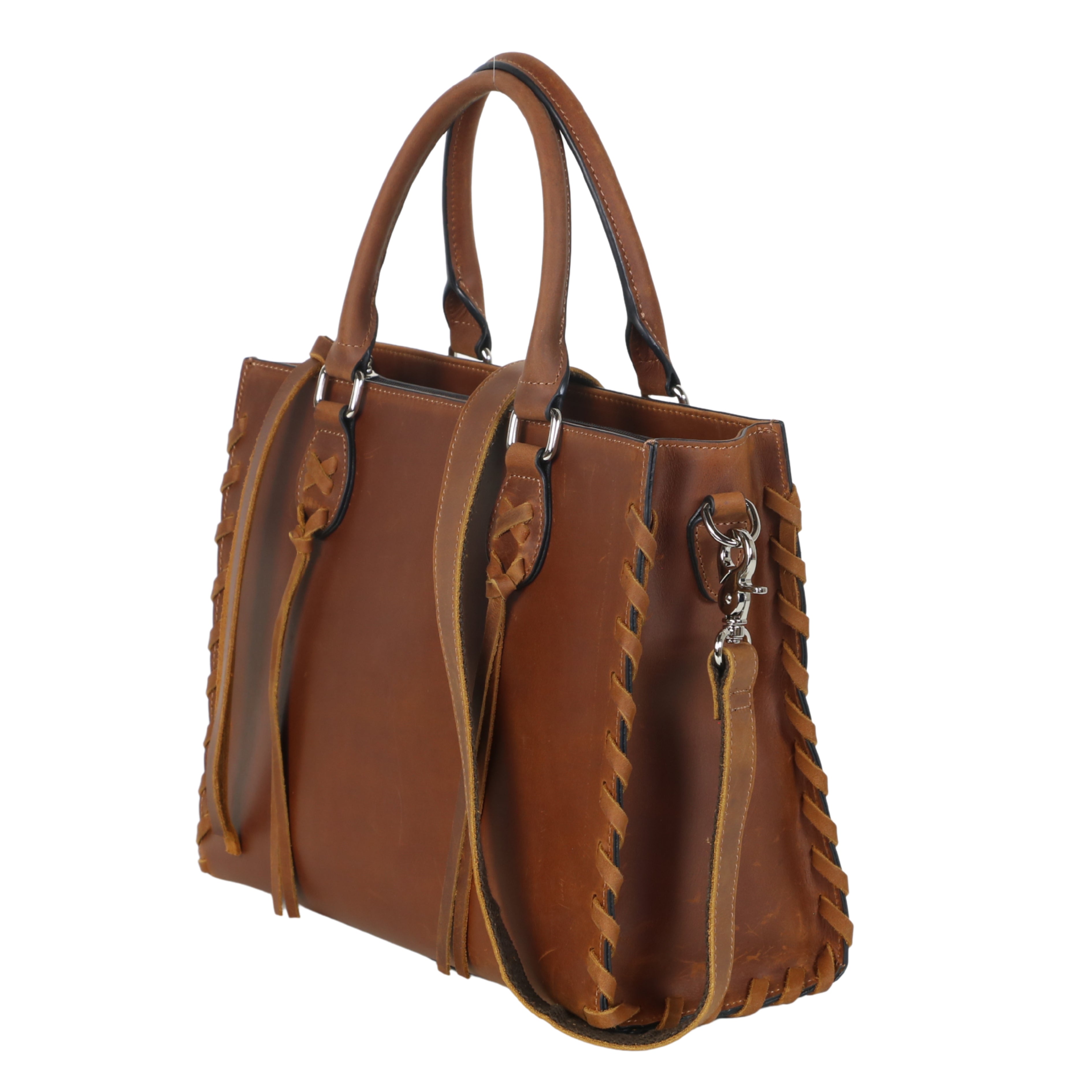 Concealed Carry Emma Leather Satchel - Designer Concealed Carry Purse - YKK Locking Purse with Universal Holster - Leather Bag For Gun Owners - Easy Conceal Carry - CCW Purse for Women - Conceal and Carry purse for Handgun - Designer Luxury Conceal Carry Handbag - Handbag Gun and Pistol Bag - Handbag for concealed gun - Hidden Gun Bag
