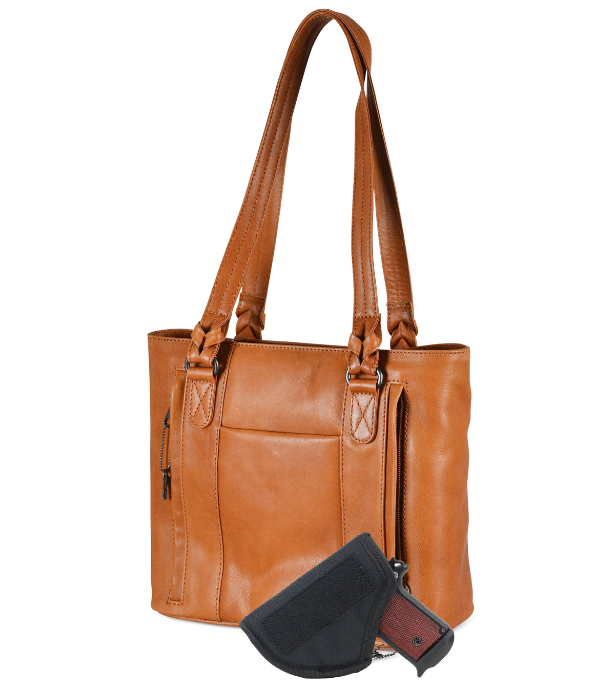 Concealed Carry Peyton Leather Tote for Women Lady Conceal - YKK Locking & Universal Holster - Designer Luxury Leather Carry Handbag - carry Handbag for gun carry - Unique Tote gun Handbag - designer backpack purse - designer purse sale - designer purse sales - womens designer purse sale - Peyton Leather Tote - designer lady purse concealed carry gun Handbag - concealed carry Handbag for woman- Easy Conceal Carry and Draw Purse -