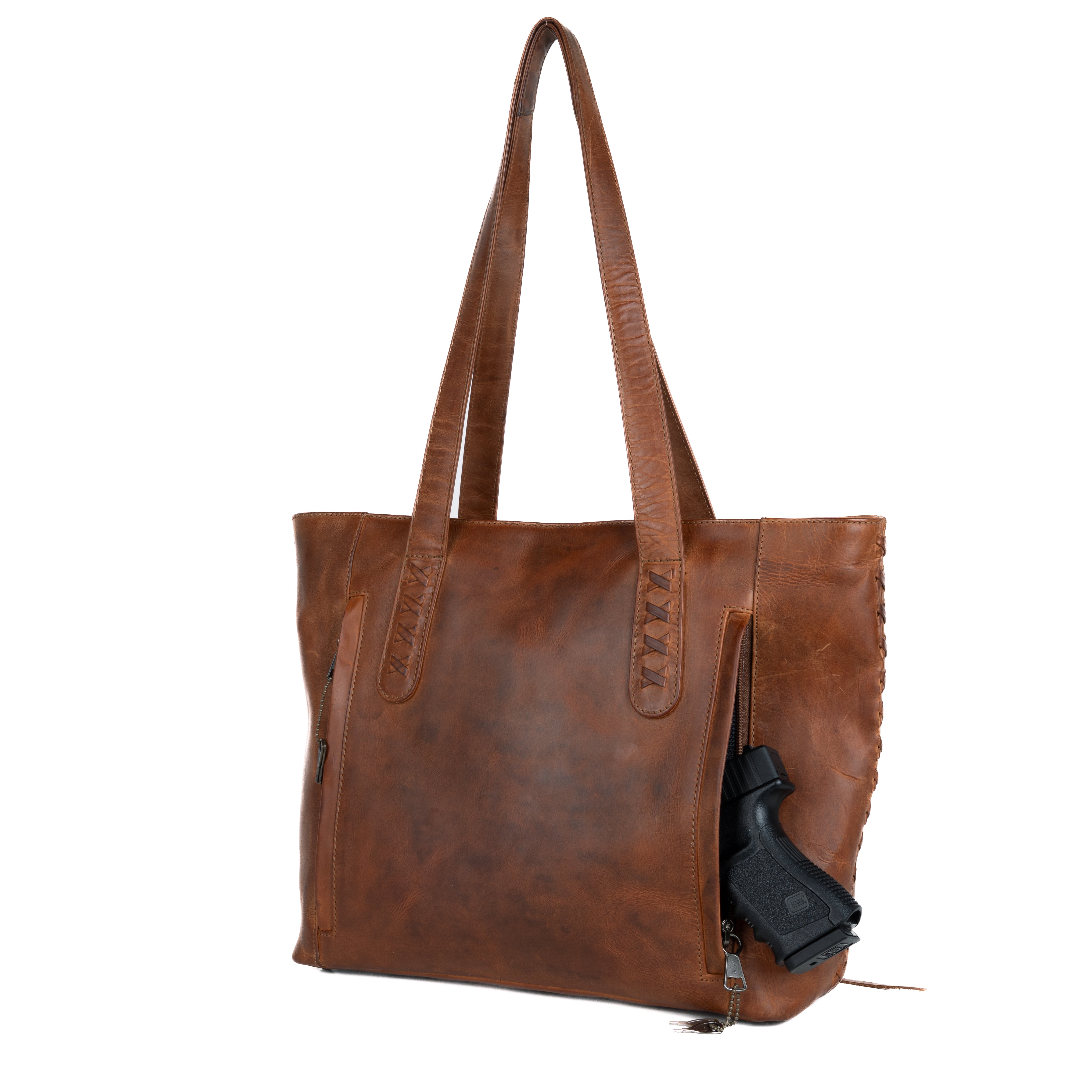 Concealed Carry Reagan Medium Leather Tote - Lady Conceal - Concealed Carry Purse - Designer Luxury Leather Carry Handbag - carry Handbag for gun carry - Unique Tote gun Handbag - designer backpack purse - designer purse sale - designer purse sales - womens designer purse sale - Peyton Leather Tote - designer lady purse concealed carry gun Handbag - concealed carry Handbag for woman- Easy Conceal Carry and Draw Purse -