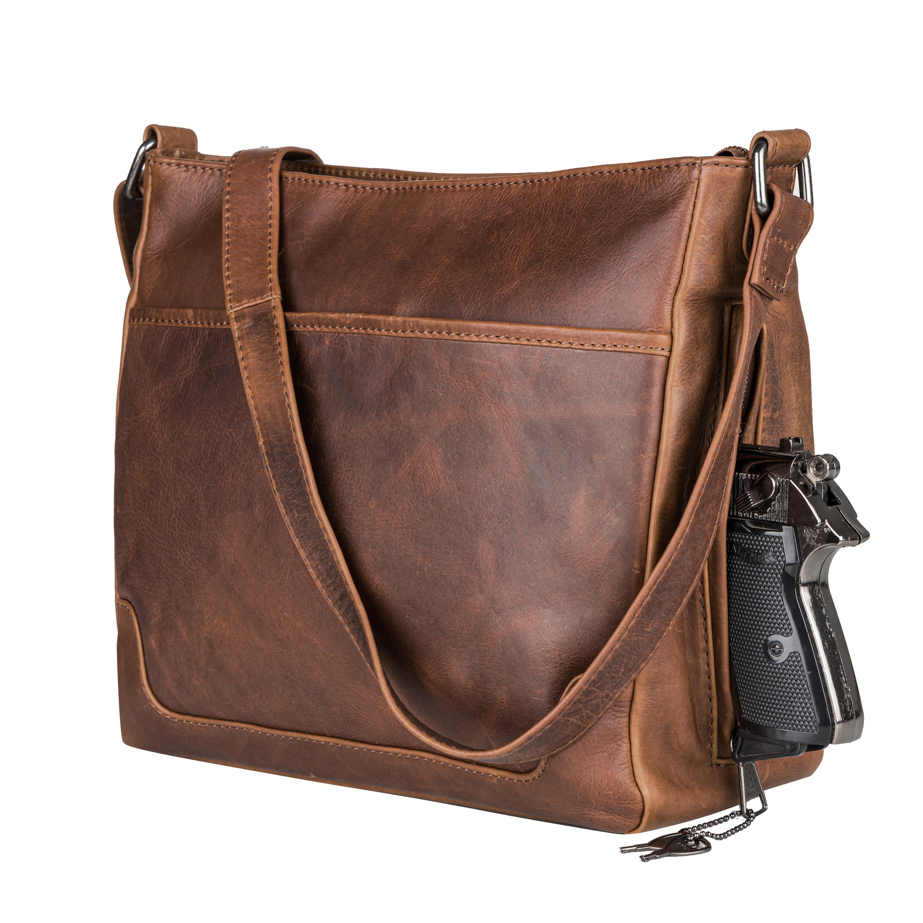 Concealed Carry Lydia Leather Crossbody - YKK Locking Zippers and Universal Holster - Soft Leather conceal and carry bag - Tactical womans purse for pistol - Concealed Carry Purse - most popular crossbody bag - crossbody handgun bag - crossbody bags for everyday use - Lady Conceal - Unique Hide Purse - Locking YKK Purse - Fanny Pack for Gun and Pistol - Easy CCW - Fast Draw Bag - Secure Gun Bag
