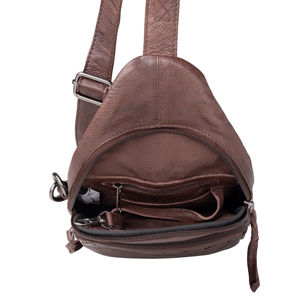 Taylor Concealed Carry Sling Dark Brown