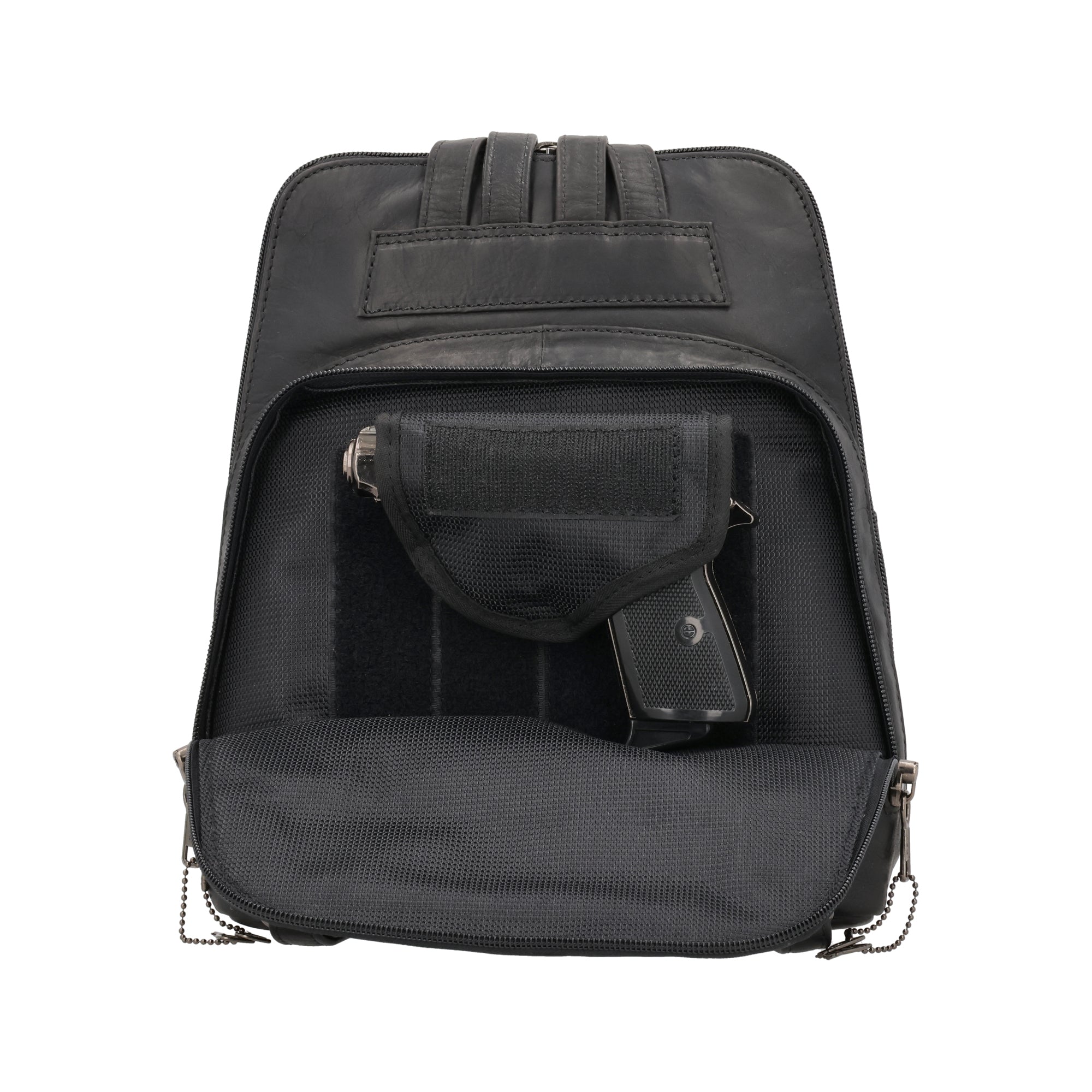 Lady Conceal Leather Backpack - Concealed Carry Jayden Backpack - Self Defense Bag - Locking Gun Bag for Outdoors - CCW Bags for Firearms - Universal Holster Backpack