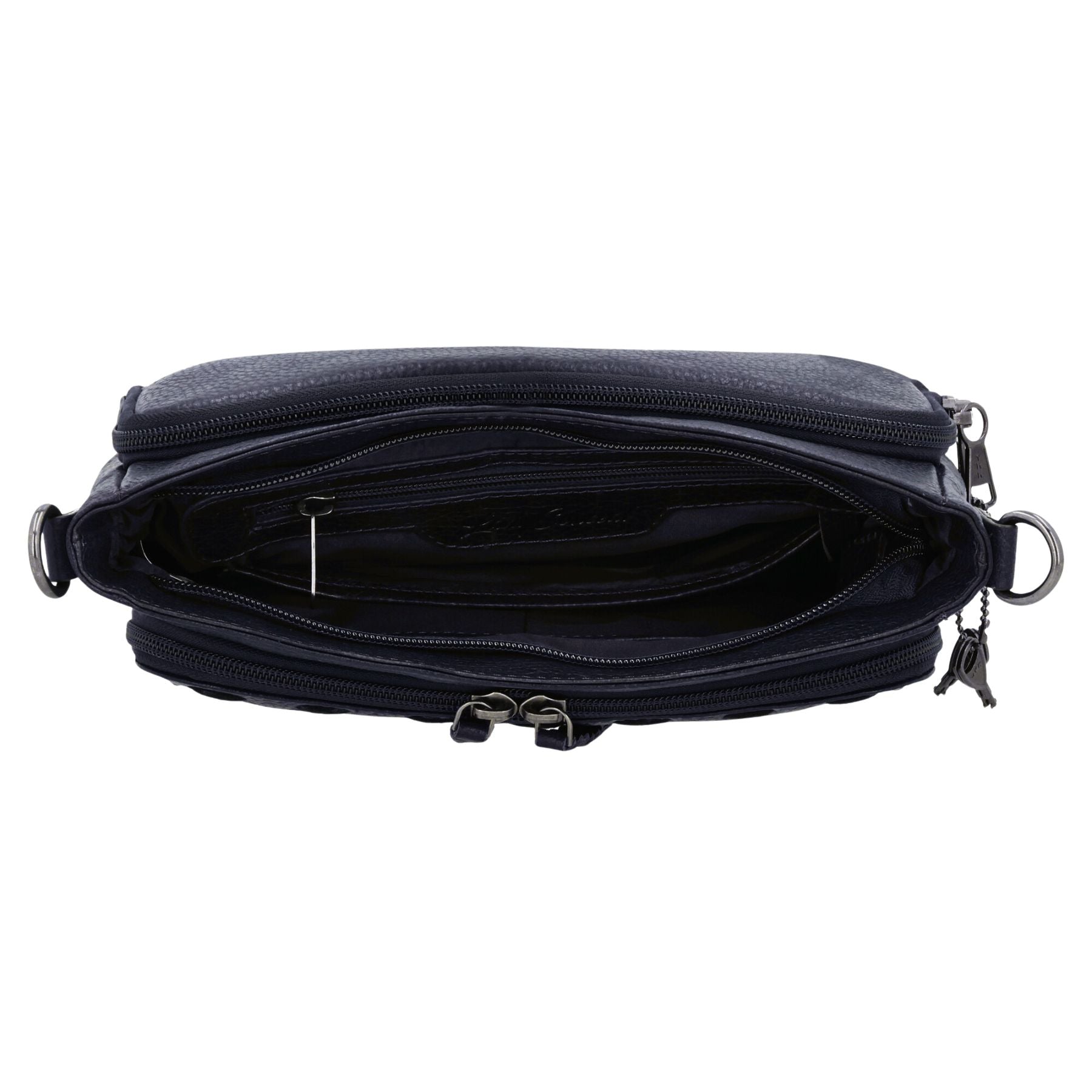 Concealed Carry Zoe Leather Crossbody by Lady Conceal with Locking Zippers - Firearm Bags for Women - Crossbody CCW Bag - Fast Draw Bag - YKK Locking Zipper Bag - Universal Holster
