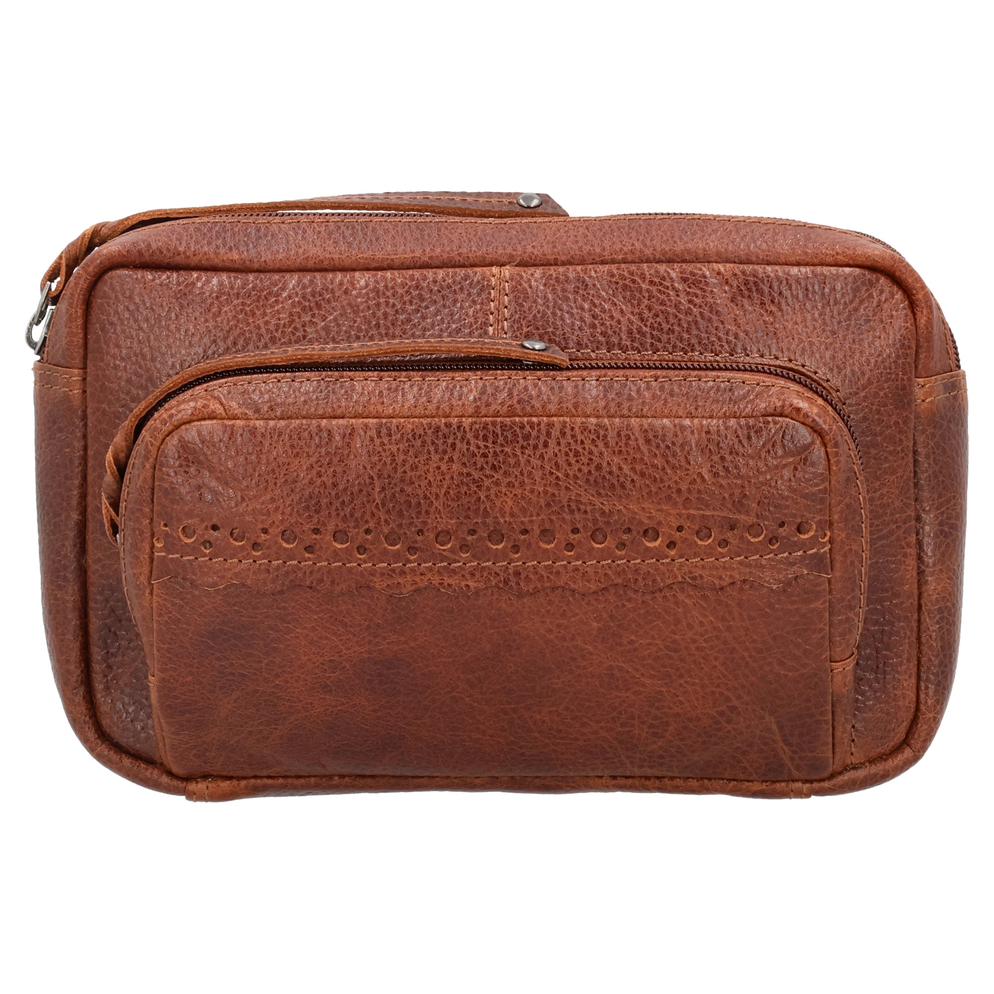Concealed Carry Laney Buffalo Belt Bag by Lady Conceal - Firearm Belt Bag for Women and Men -Tactical Leather Pistol Crossbody - Anti Theft Locking Bag with Universal Holster - Handgun Leather CCW Velcro