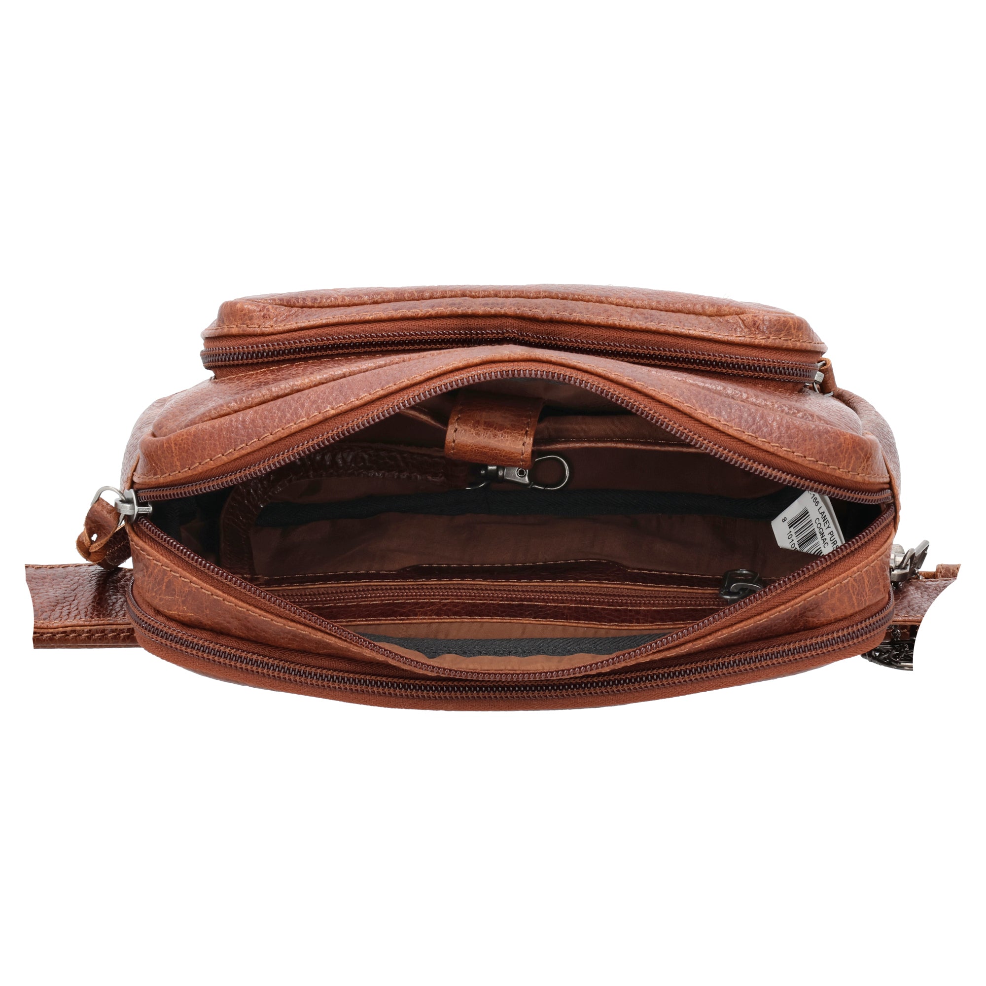 Concealed Carry Laney Buffalo Belt Bag by Lady Conceal - Firearm Belt Bag for Women and Men -Tactical Leather Pistol Crossbody - Anti Theft Locking Bag with Universal Holster - Handgun Leather CCW Velcro