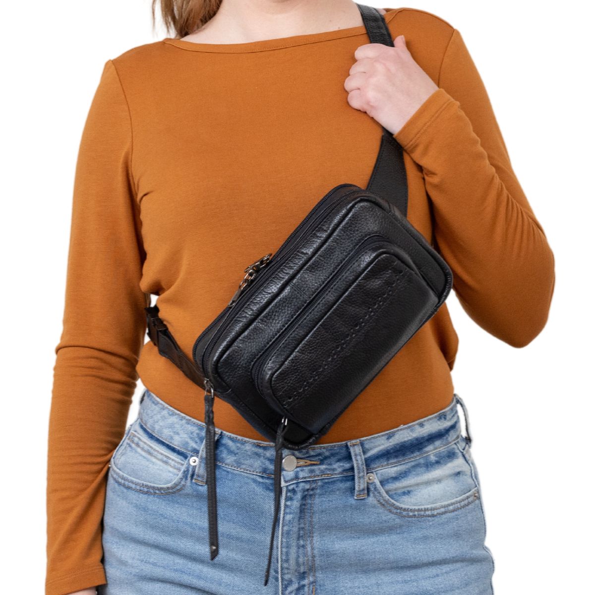 -SALE- Concealed Carry Laney Buffalo Belt Bag by Lady Conceal