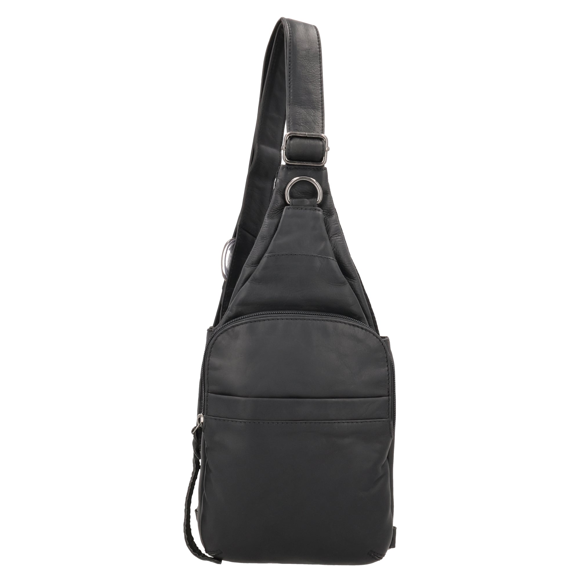 Concealed Carry Unisex Dakota Leather Sling by Lady Conceal - Magnetic Firearm Bag - Fast Draw CCW bag - Universal Holster Pistol Sling - Unisex Gun Leather Backpack