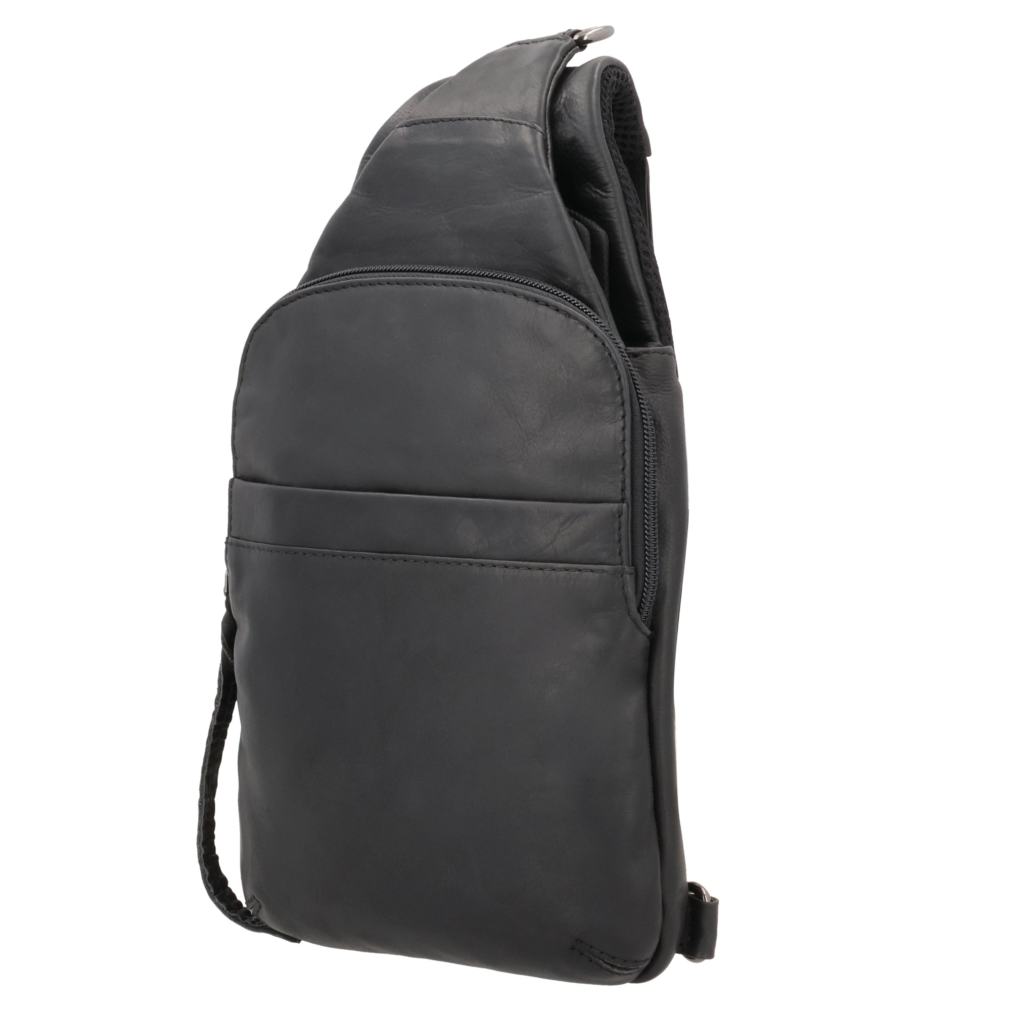 Concealed Carry Unisex Dakota Leather Sling by Lady Conceal - Magnetic Firearm Bag - Fast Draw CCW bag - Universal Holster Pistol Sling - Unisex Gun Leather Backpack - Anti-Theft Gun Bag with Locking Zippers