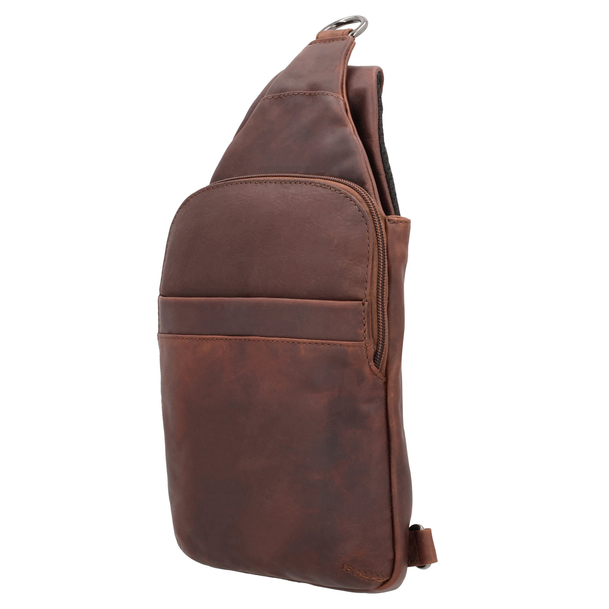 Concealed Carry Unisex Dakota Leather Sling by Lady Conceal - Magnetic Firearm Bag - Fast Draw CCW bag - Universal Holster Pistol Sling - Unisex Gun Leather Backpack