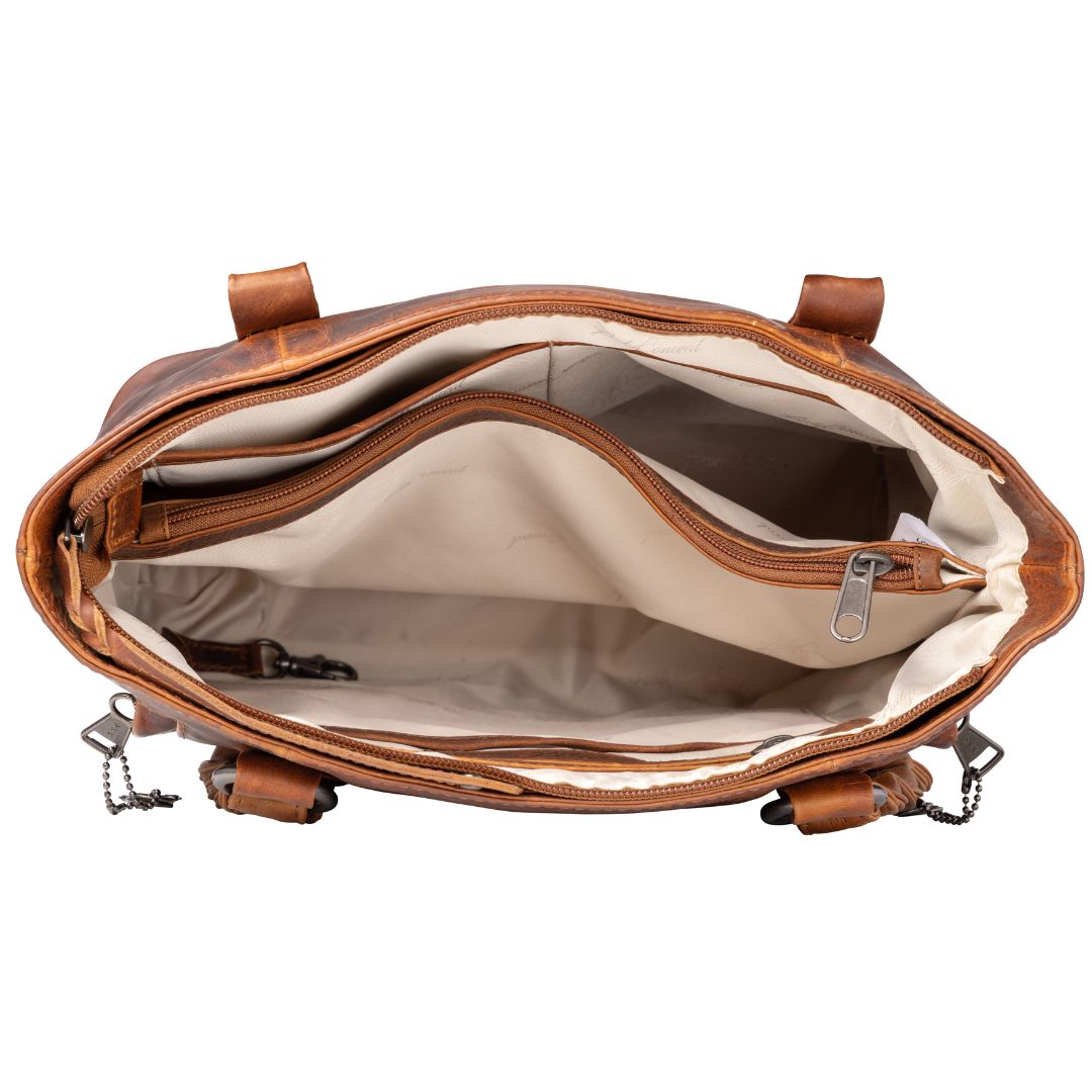 Bella Concealed Carry Tote Cognac