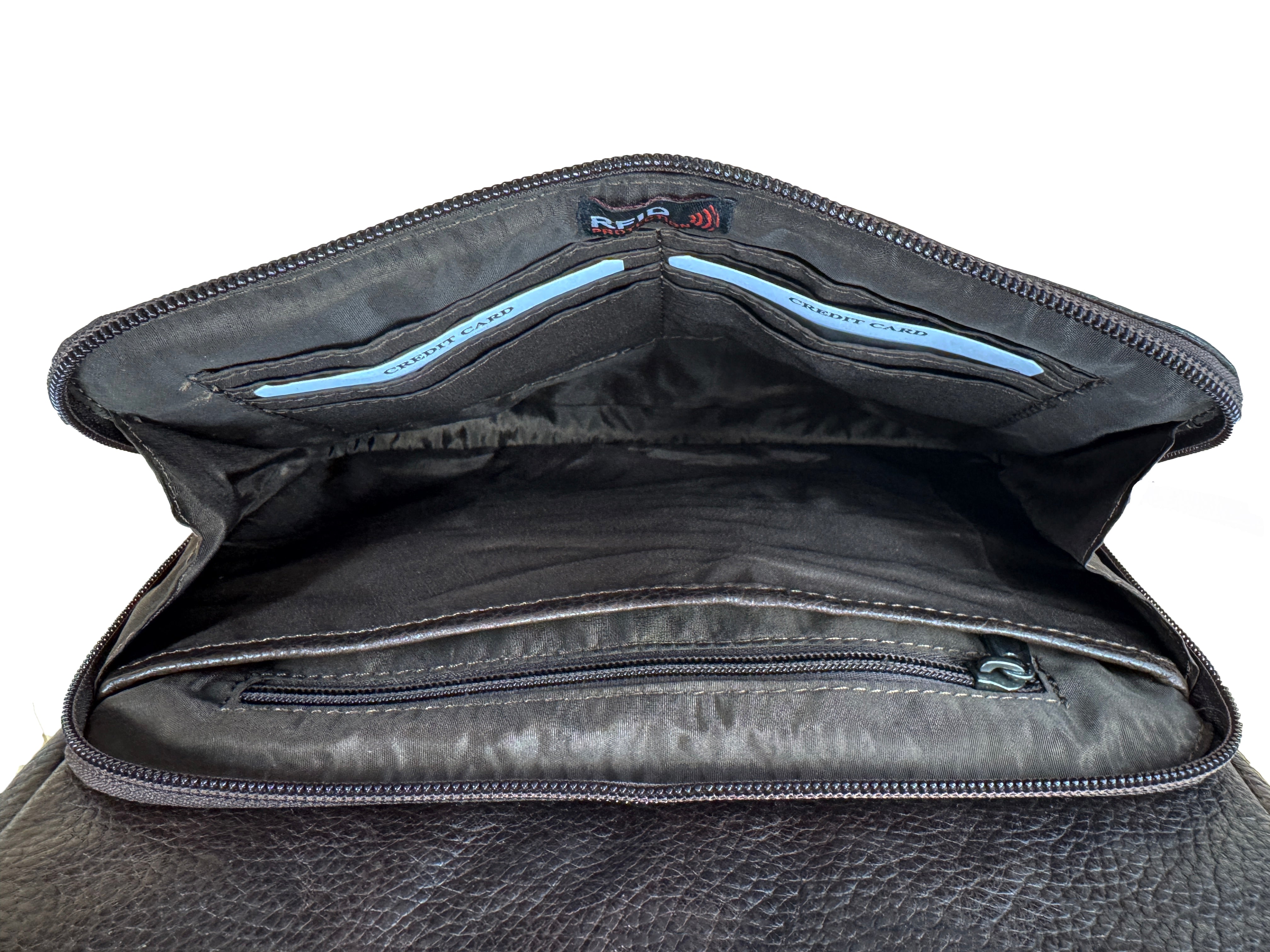 Concealed Carry Zoe Leather Crossbody by Lady Conceal with Locking Zippers - Firearm Bags for Women - Crossbody CCW Bag - Fast Draw Bag - YKK Locking Zipper Bag - Universal Holster