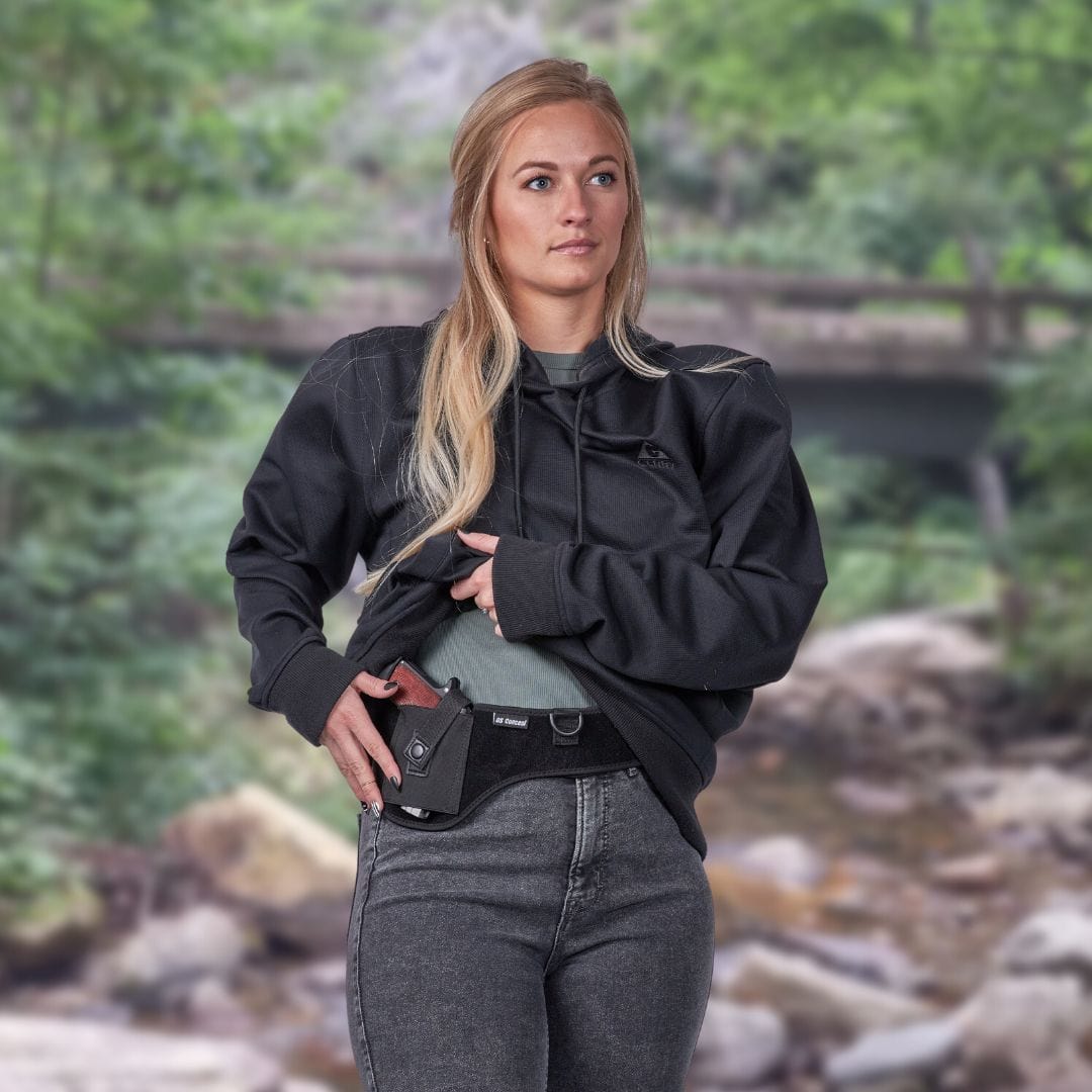 Unisex Simple Belly Band by DS Conceal - Fast Draw Gun Holster for women and men Unisex - Unisex Simple Belly Band - DS Conceal Fast Draw Gun Holster - Leather Belly Band pistol bag - Tactical womans purse for pistol - Concealed Belly Band - most popular crossbody bag - crossbody handgun bag - crossbody bags for everyday use - Lady Conceal -