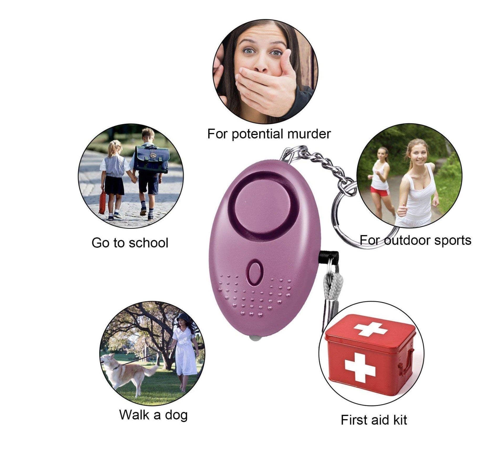 Personal Self-Defense Security Alarm Keychains - Lady Conceal - Protective Alarm - self defence keychain - self defence kit - Security Alarm Keychain - Self-Defense kit