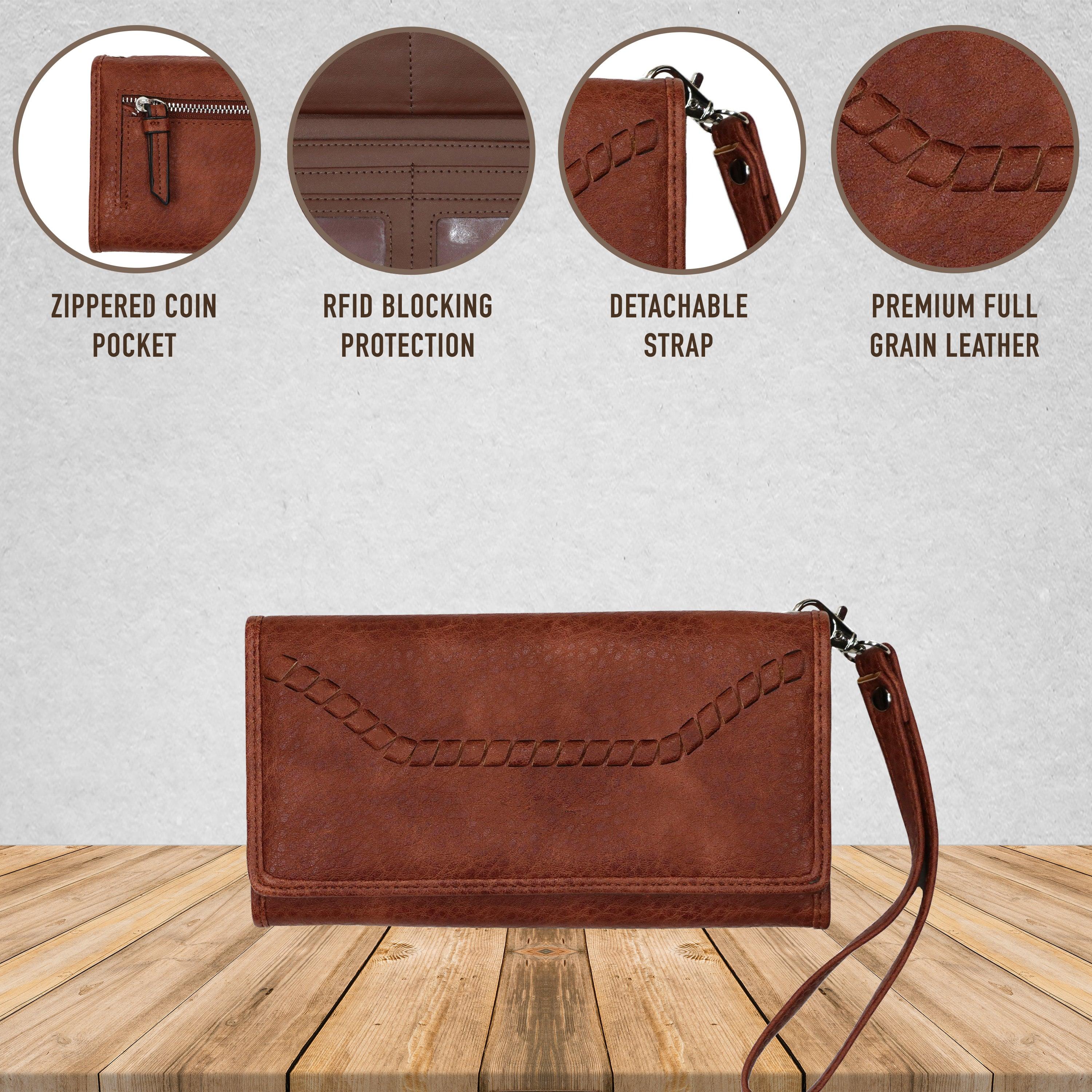 Morgan Clutch Wallet - Lady Conceal - Wallets - leather clutch wallet - brown leather clutch wallet - leather clutch wallet purse bag - classic leather clutch wallet - gray leather clutch wallet small wallets for women - mini wallet - ladies wallet purse - women wallet sale - best small wallets for women