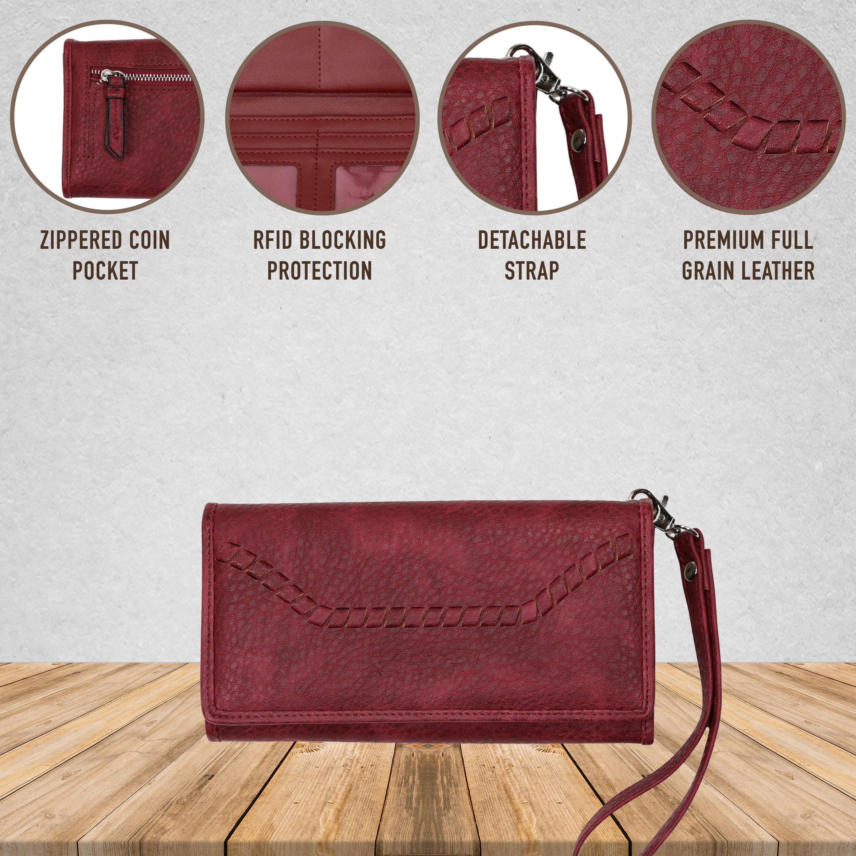 Morgan Clutch Wallet - Lady Conceal - Wallets - leather clutch wallet - brown leather clutch wallet - leather clutch wallet purse bag - classic leather clutch wallet - gray leather clutch wallet small wallets for women - mini wallet - ladies wallet purse - women wallet sale - best small wallets for women