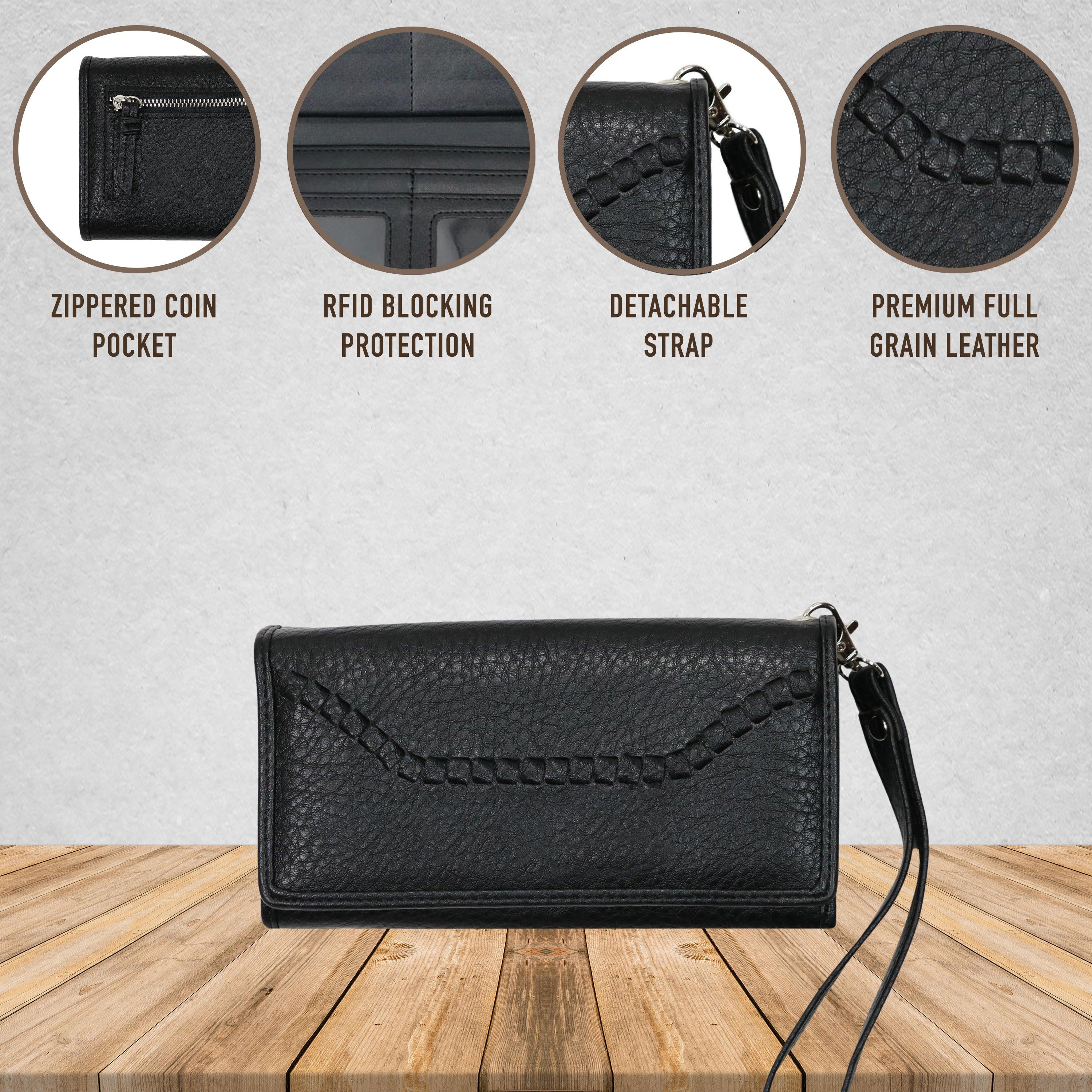 Morgan Clutch Wallet - Lady Conceal - Wallets - leather clutch wallet - brown leather clutch wallet - leather clutch wallet purse bag - classic leather clutch wallet - gray leather clutch wallet small wallets for women - mini wallet - ladies wallet purse - women wallet sale - best small wallets for women