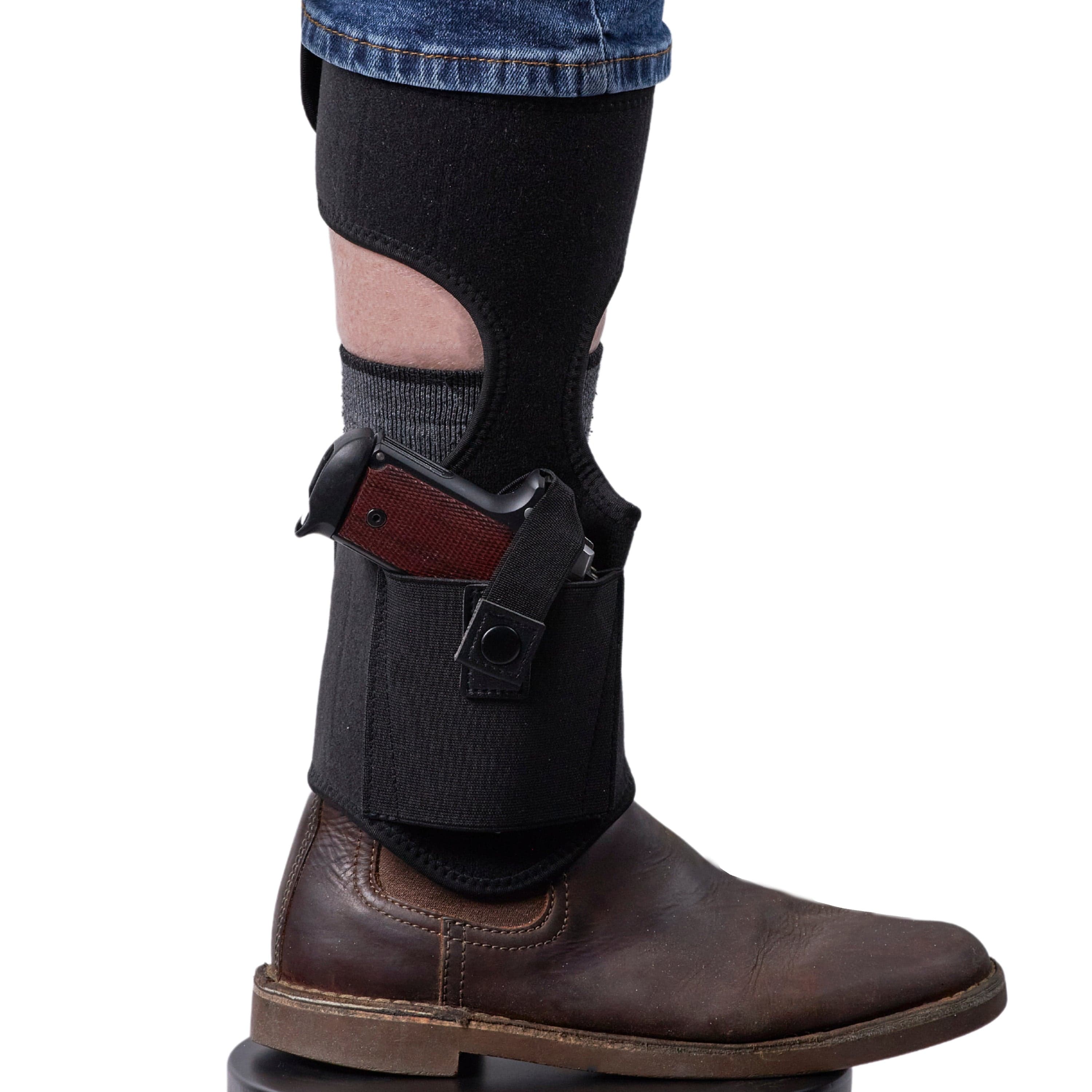 Unisex Double Strap Ankle Holster by DS Conceal - Secure Holster for Women and Men - Holster for Gun and Pistol - Ankle Holster by DS Conceal - gun hideing product - concealed ankle holster - sneaky pete ankle holster - ankle holsters for pistols - revolver ankle holster - desantis ankle holster -