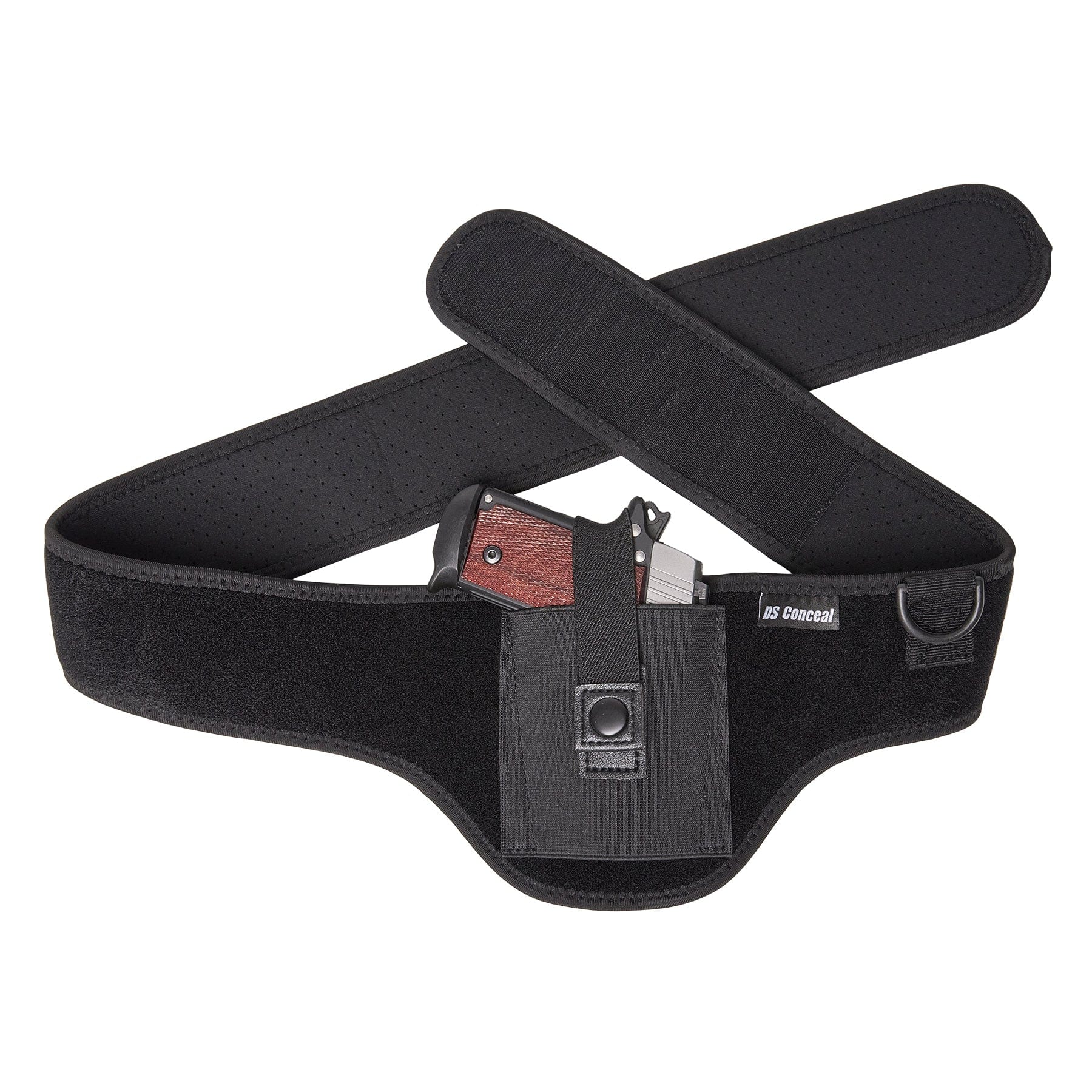 Unisex Simple Belly Band by DS Conceal - Fast Draw Gun Holster for women and men Unisex - Unisex Simple Belly Band - DS Conceal Fast Draw Gun Holster - Leather Belly Band pistol bag - Tactical womans purse for pistol - Concealed Belly Band - most popular crossbody bag - crossbody handgun bag - crossbody bags for everyday use - Lady Conceal -