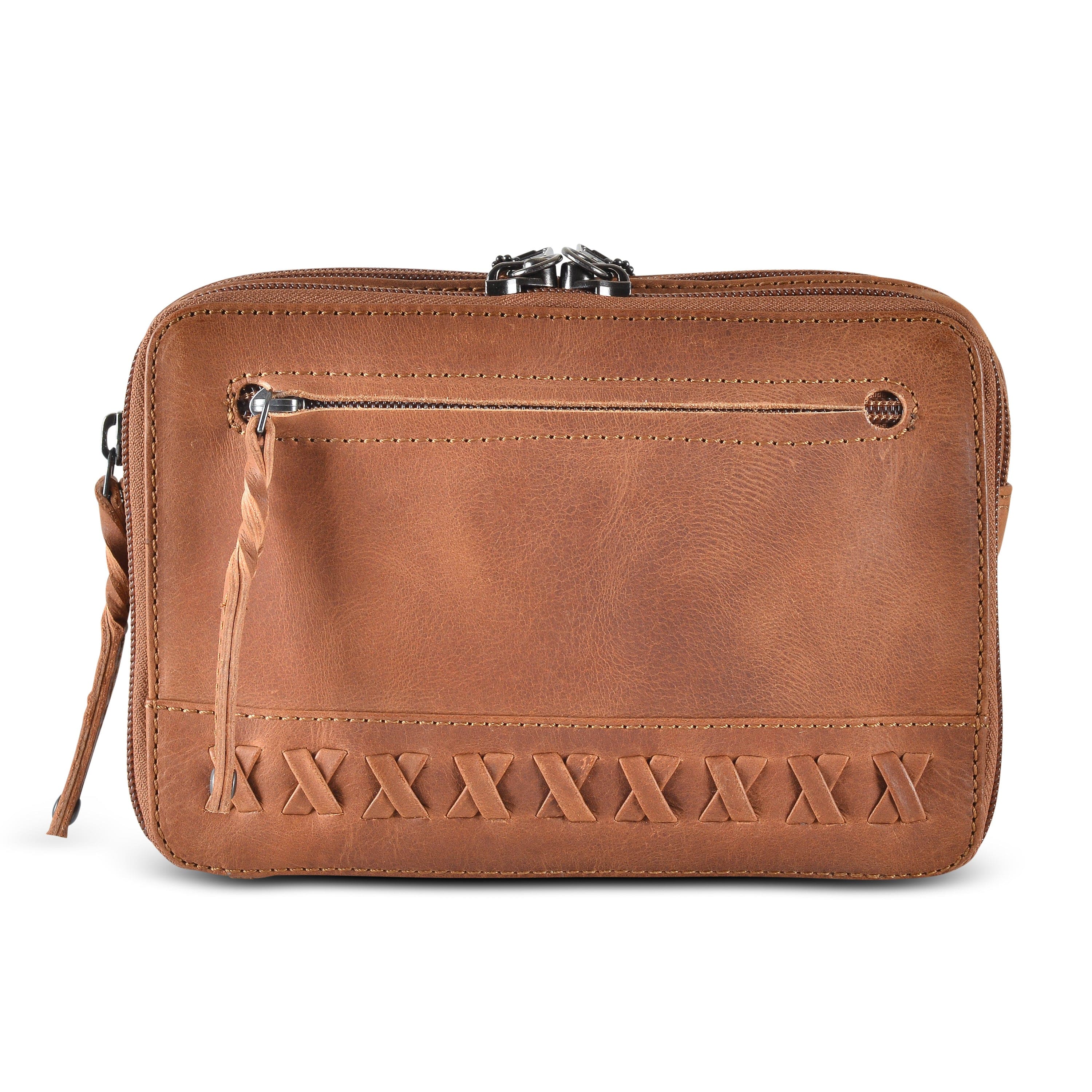 Concealed Carry Kailey Leather Purse Pack - Lady Conceal - Concealed Carry Purse - most popular crossbody bag - crossbody handgun bag - crossbody bags for everyday use - Lady Conceal - Unique Hide Purse - Locking YKK Purse - Fanny Pack for Gun and Pistol - Easy CCW - Fast Draw Bag - Secure Gun Bag