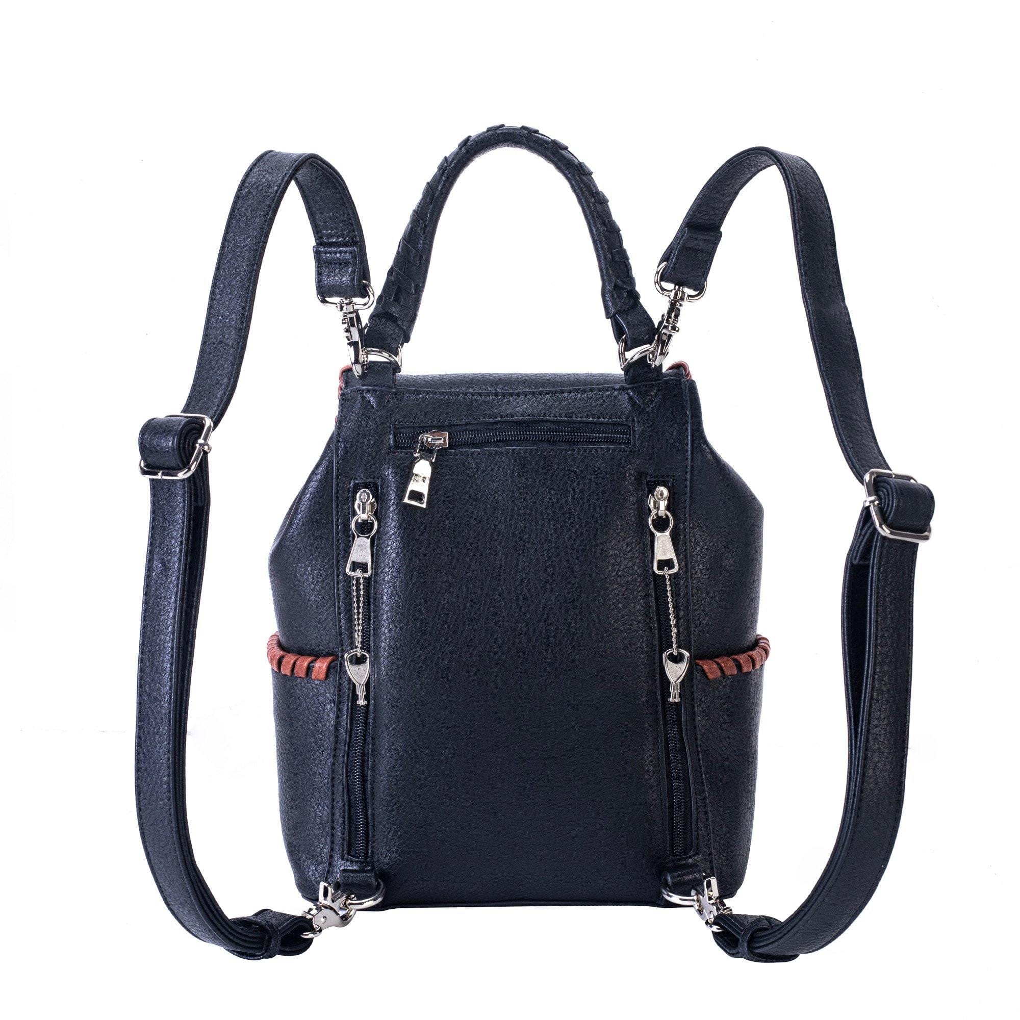 Concealed Carry Madelyn Backpack - Lady Conceal Bags - Lady Conceal - Backpack with Universal Holster - Locking YKK - Backpack for Conceal Carry - best gun carry backpack - Pistol and Firearm Bag - Western Hide Backpack - Boho Stylish Backpack for Women - Universal Holster Bag - Women's Concealed Carry Bagpack - premium leather backpack