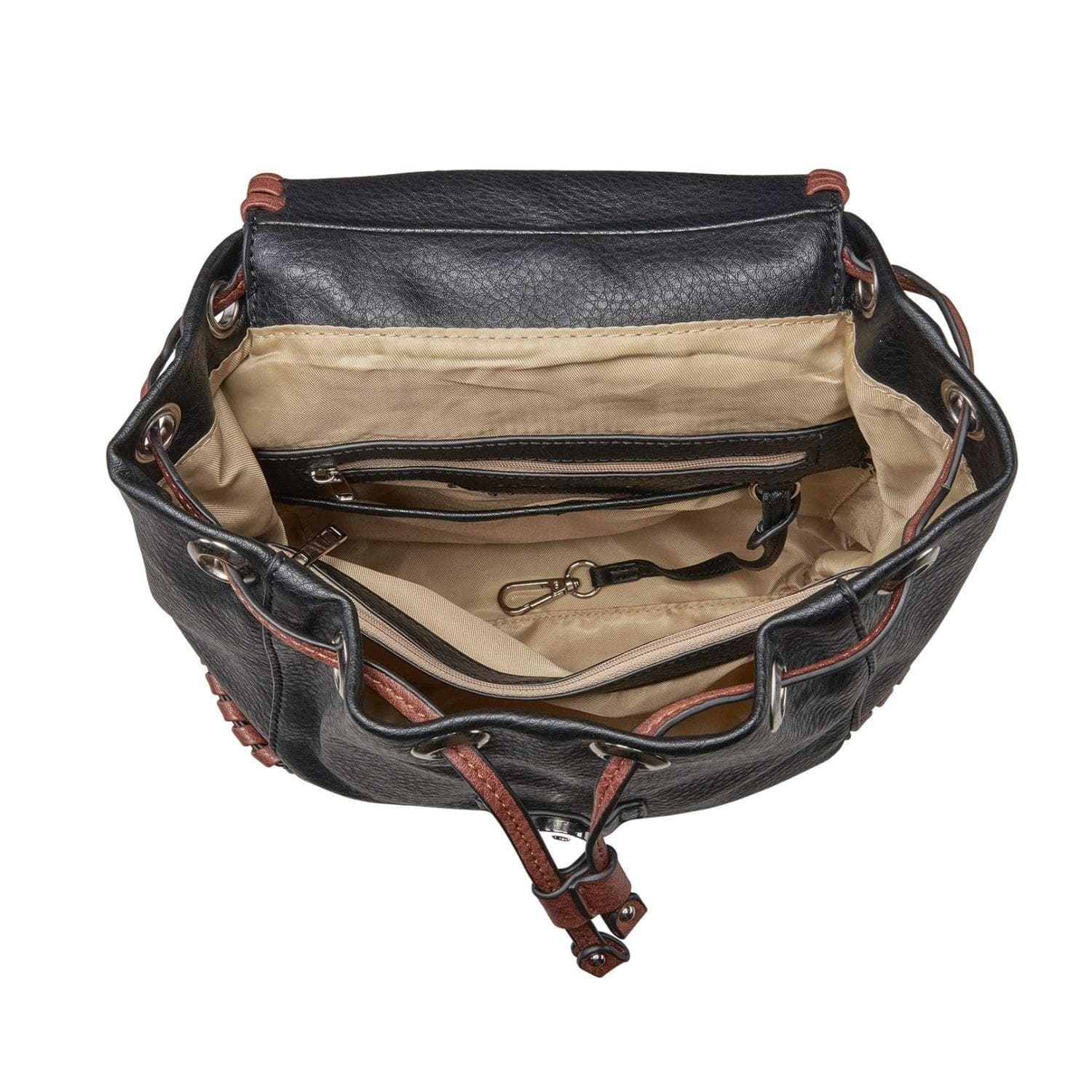 Concealed Carry Madelyn Backpack - Lady Conceal Bags - Lady Conceal - Backpack with Universal Holster - Locking YKK - Backpack for Conceal Carry - best gun carry backpack - Pistol and Firearm Bag - Western Hide Backpack - Boho Stylish Backpack for Women - Universal Holster Bag - Women's Concealed Carry Bagpack - premium leather backpack