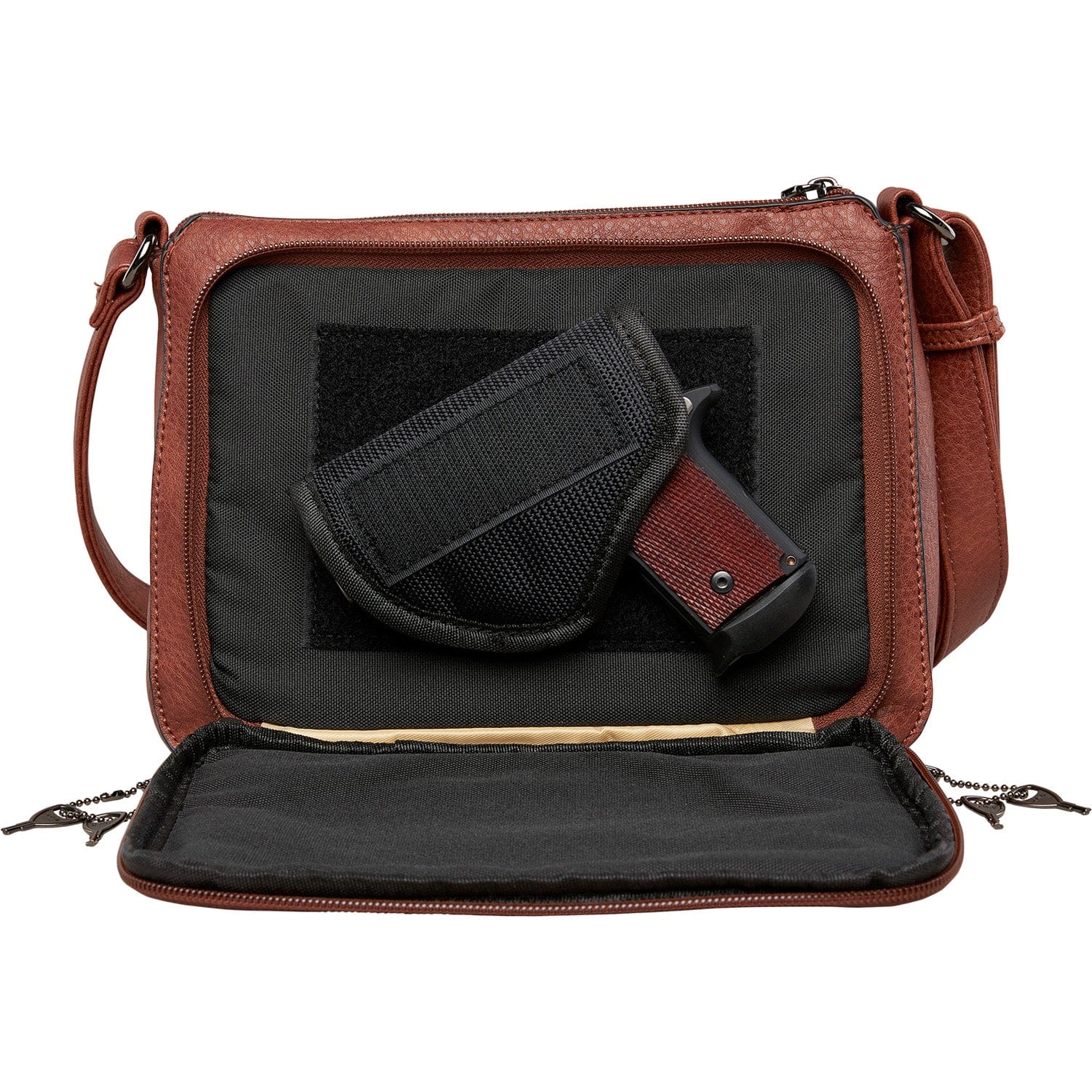 Concealed Carry Kinsley Crossbody Wallet- YKK Locking Zippered Bag - Easy Conceal Carry - CCW Purse for Women - concealed carry Handbag for woman - Crossbody with RFID Slim Wallet - CCW Bag for Pistol - Fast and Easy Draw Bag