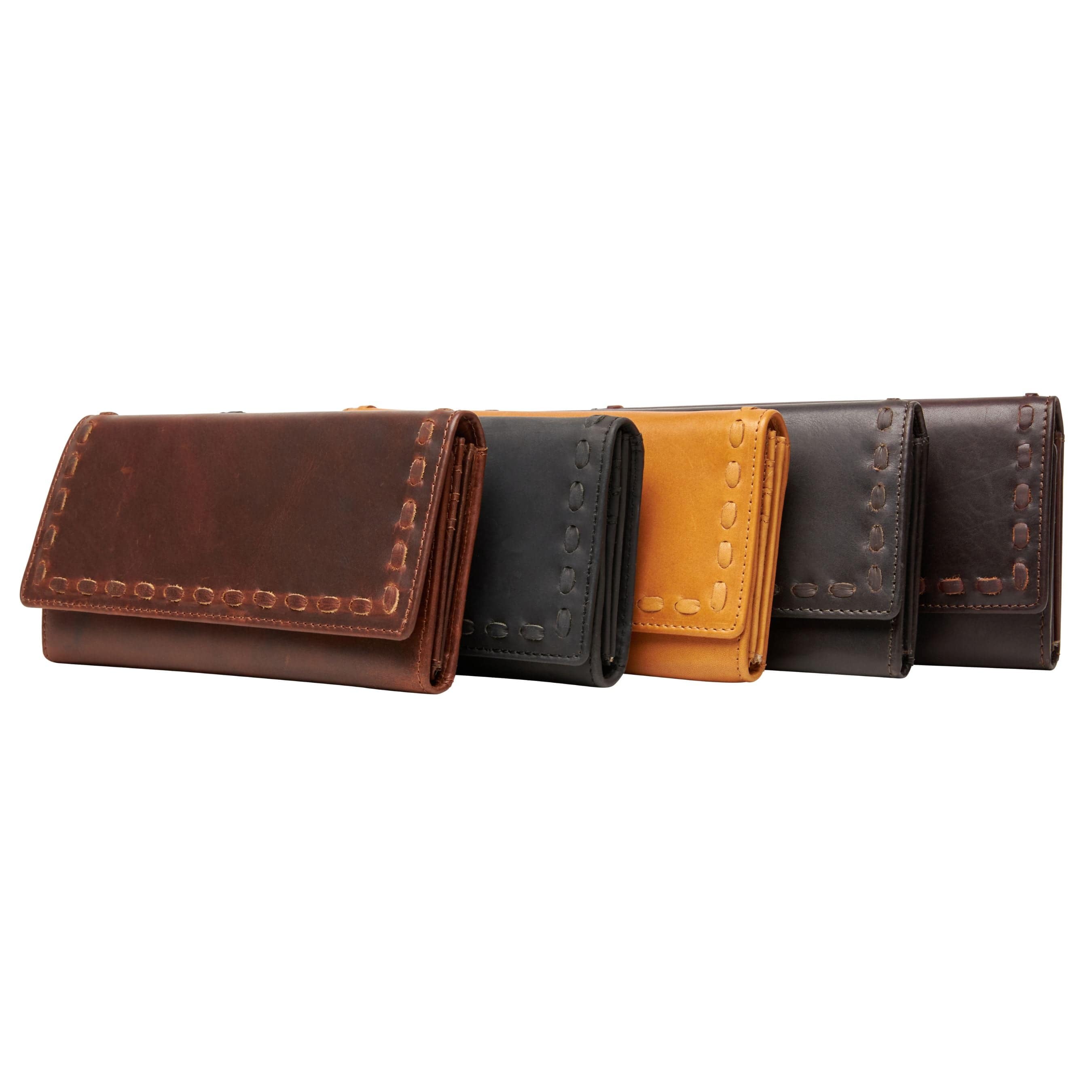 Hope RFID Leather Laced Wallet - Matching Wallet for Conceal Carry Purse - brown leather clutch wallet - leather clutch wallet purse bag - classic leather clutch wallet - gray leather clutch wallet small wallets for women - mini wallet - ladies wallet purse - women wallet sale - best small wallets for women