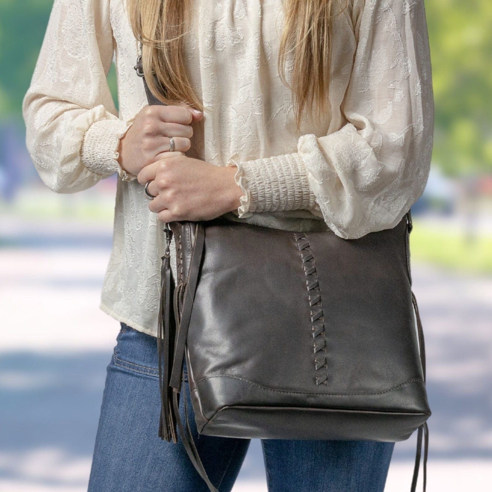 Concealed Carry Blake Scooped Leather Crossbody - Lady Conceal - Concealed Carry Purse - black crossbody purse designer - black owned purse designers - crossbody bag for concealed gun carry - concealed carry gun bags - concealed carry crossbody bag - concealed carry purse crossbody - Gift for gun owners - Women Gun Bag - most popular crossbody bag - crossbody handgun bag - crossbody bags for everyday use