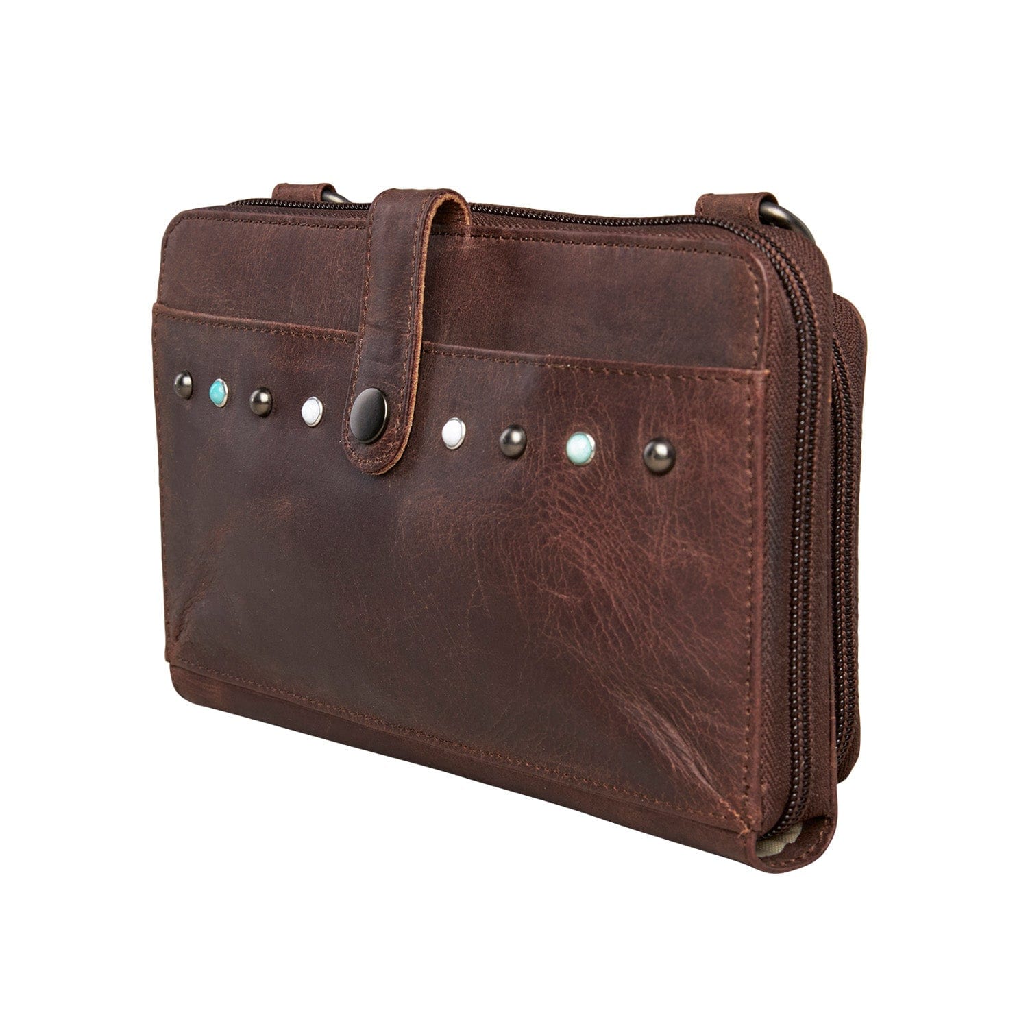 Concealed Carry Millie Leather Crossbody Organizer - YKK Locking with Universal Holster for Pistol - Lightweight Concealed Carry - CCW Pistol Bag - Women Conceal Carry - crossbody handgun bag - crossbody bags for everyday use - Lady Conceal - Unique Hide Purse - Locking YKK Purse - Fanny Pack for Gun and Pistol - Easy CCW - Fast Draw Bag - Secure Gun Bag