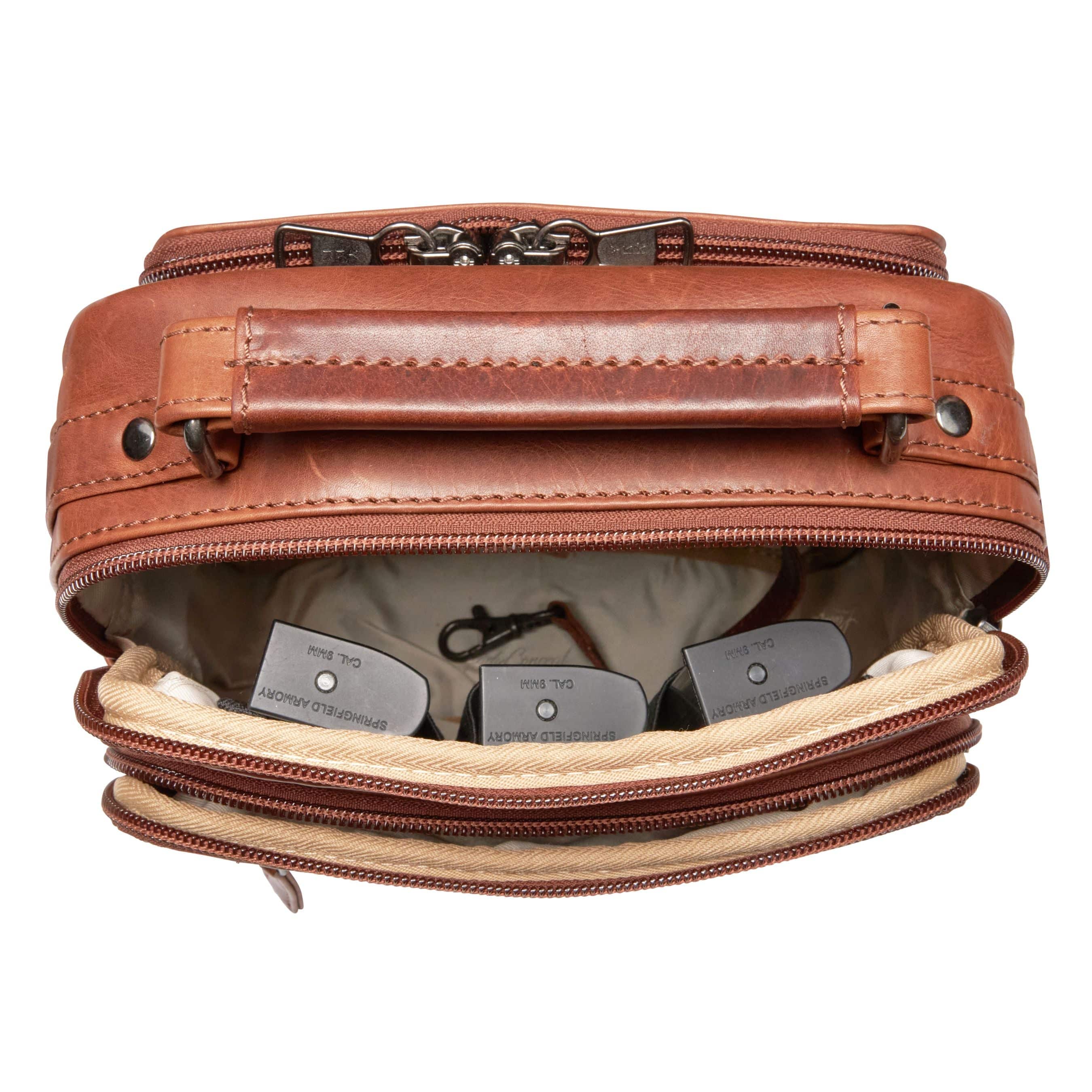 Concealed Carry Logan Unisex Crossbody Bag - Men Gun Bag with Clip Storage - Conceal Carry Logan Unisex Bag - CCW Universal Logan Unisex Bag - Concealed Carry Purse - most popular crossbody bag - crossbody handgun bag - crossbody bags for everyday use - Lady Conceal - Unique Hide Purse - Locking YKK Purse - Fanny Pack for Gun and Pistol - Easy CCW - Fast Draw Bag - Secure Gun Bag