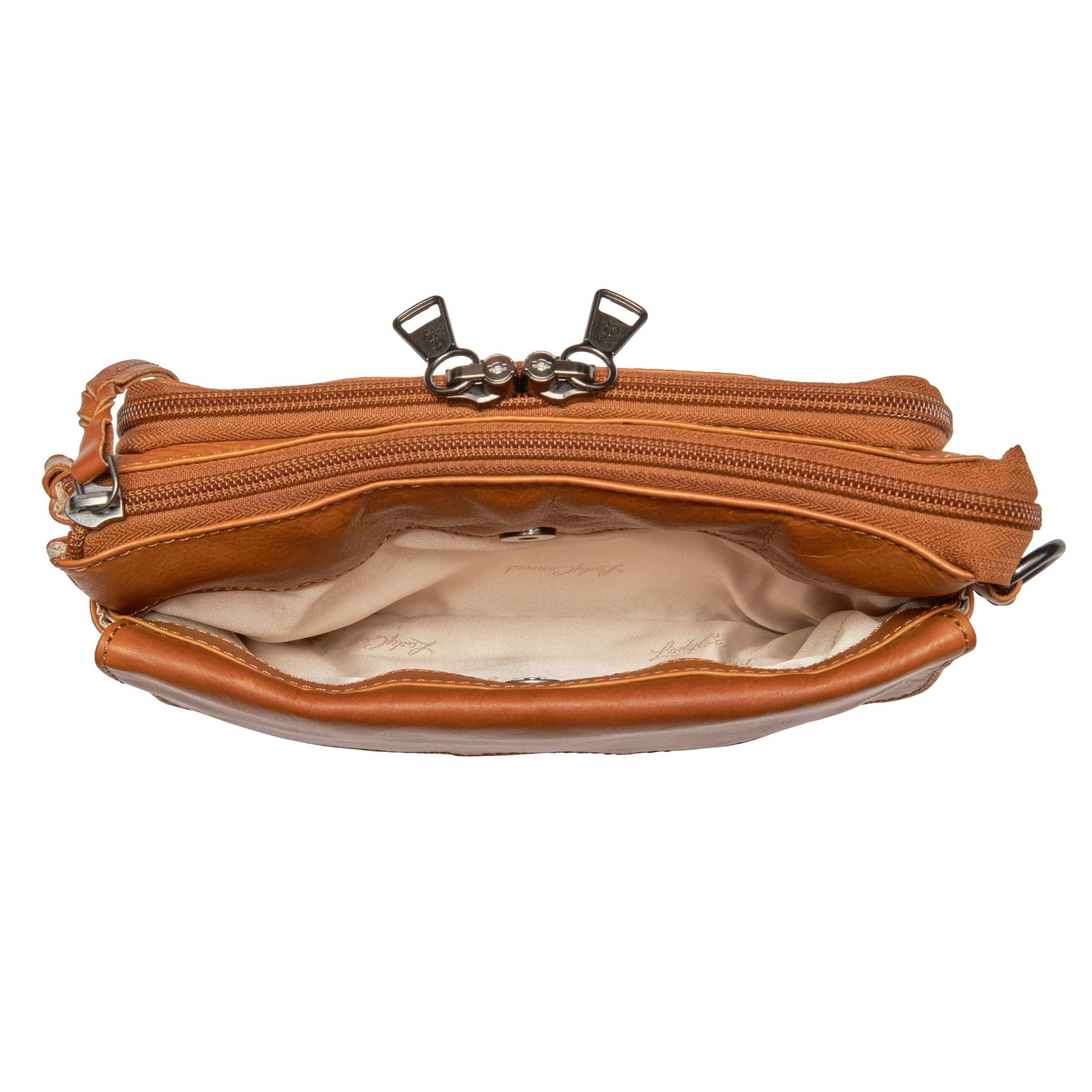The Concealed Carry Natasha Crossbody - Locking zippers and universal holster - Leather Crossbody pistol bag - Tactical womans purse for pistol - Concealed Carry Purse - most popular crossbody bag - crossbody handgun bag - crossbody bags for everyday use - Lady Conceal - Unique Hide Purse - Locking YKK Purse - Fanny Pack for Gun and Pistol - Easy CCW - Fast Draw Bag - Secure Gun Bag